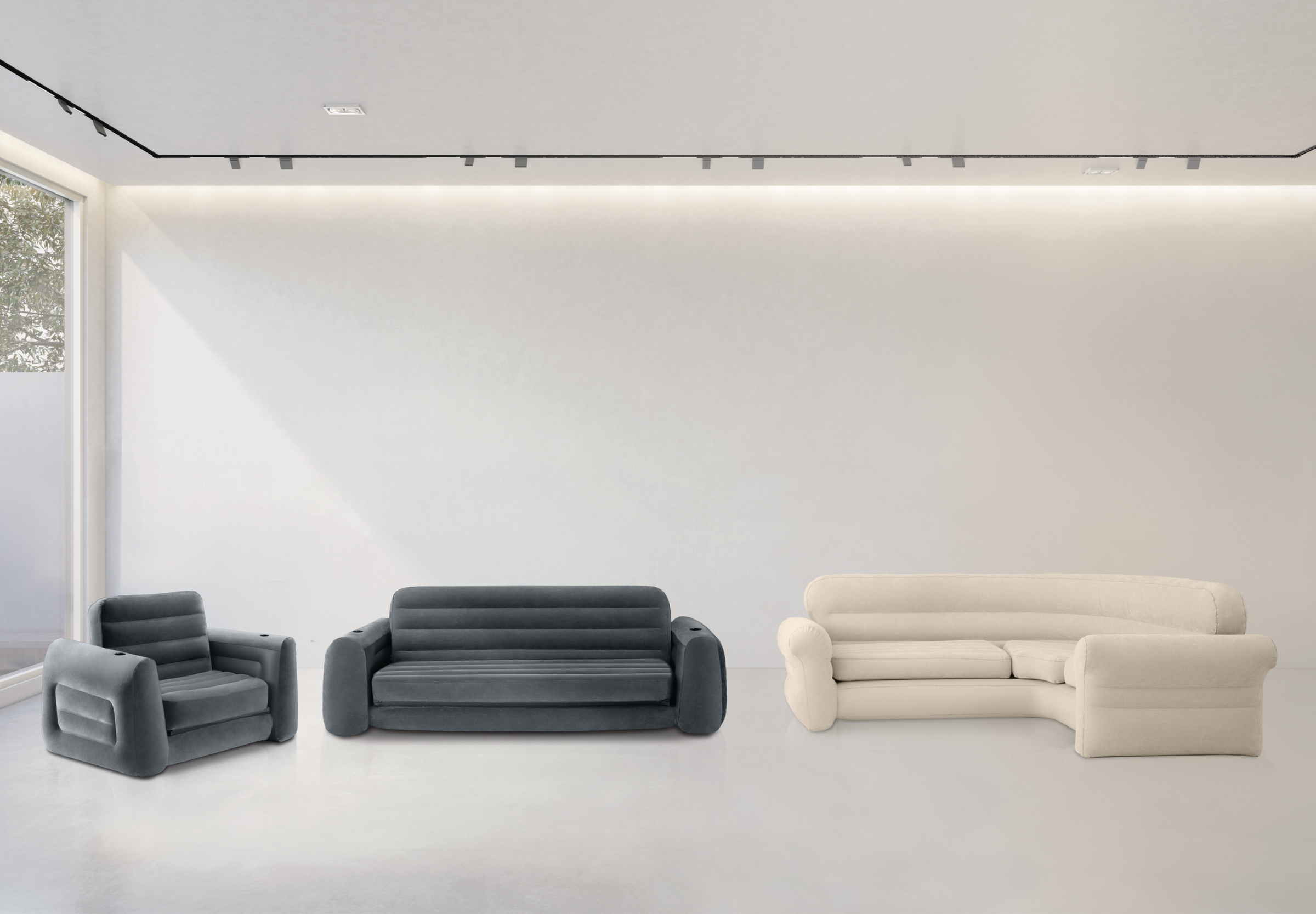 Intex Corner Sofa L-Shaped Inflatable Couch 68575 V1032-IXCORNERSOFA-68575