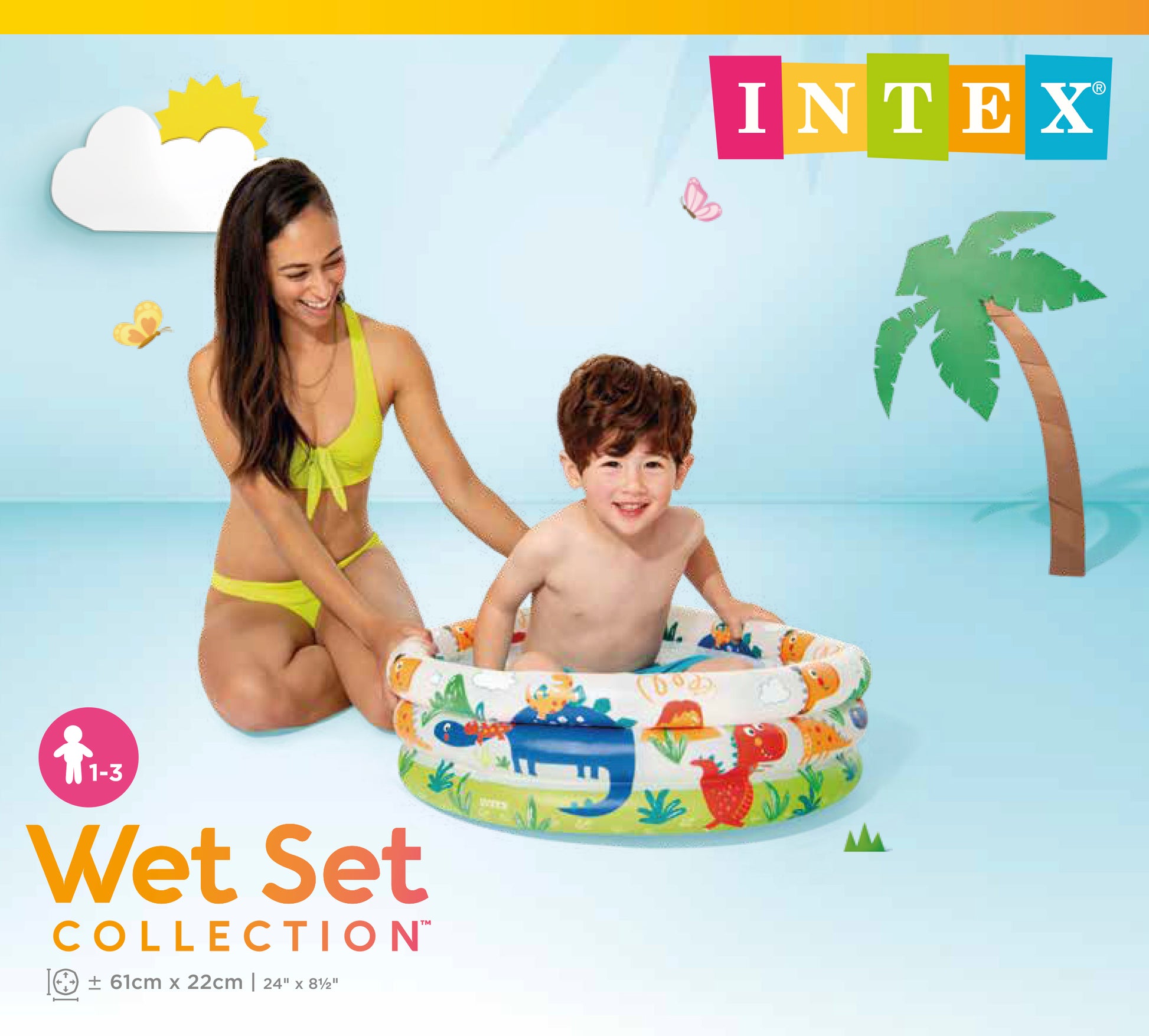 Intex Dino Buddies 3-Ring Inflatable Kiddie Pool 57106 V1032-IXDINOBUDDIES_57106