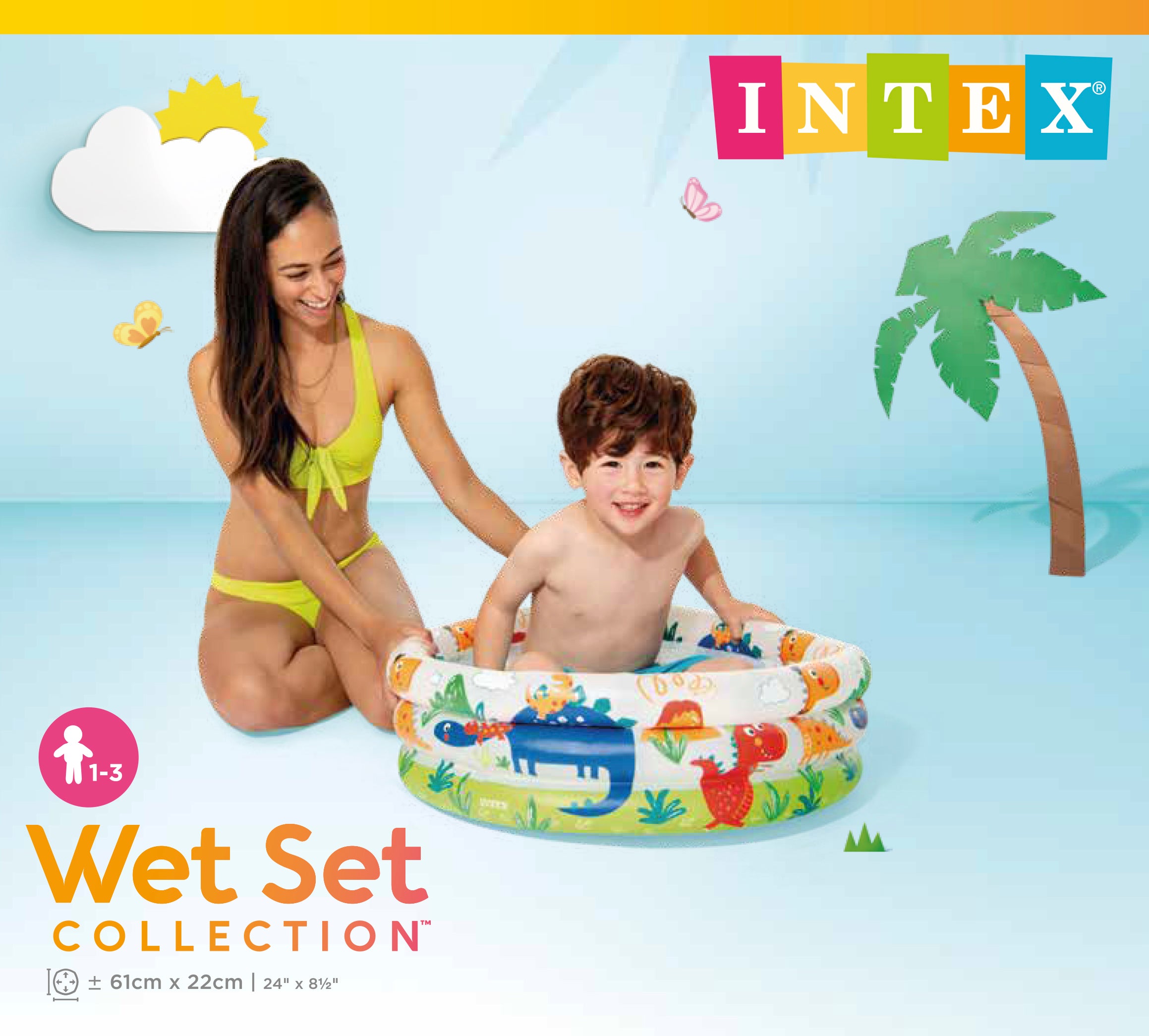 Intex Dino Buddies 3-Ring Inflatable Kiddie Pool 57106 V1032-IXDINOBUDDIES_57106