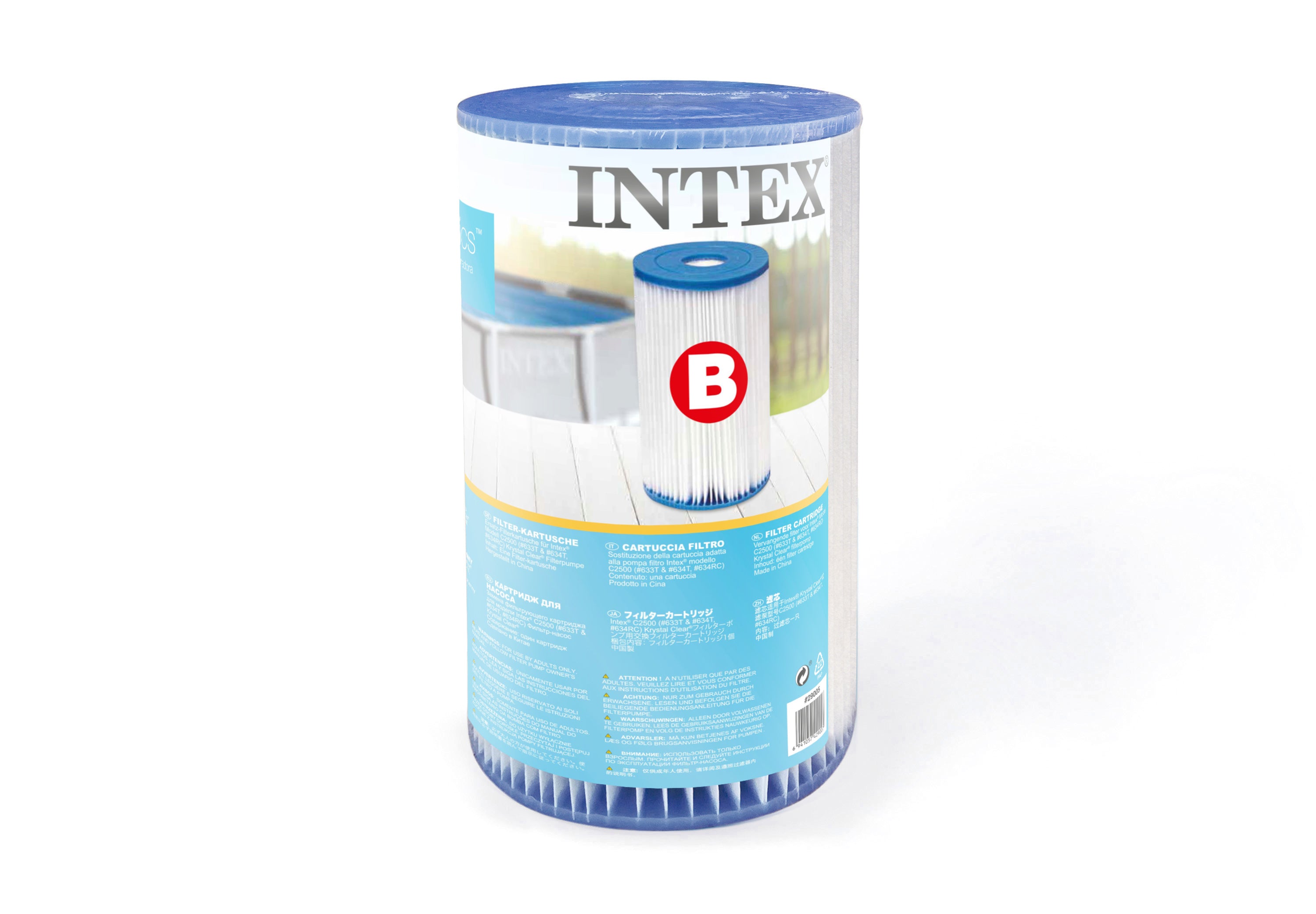 Intex Filter Cartridge replacement Size B INTEX FILTER PUMP 29005 V1032-IXFILTERB1_29005