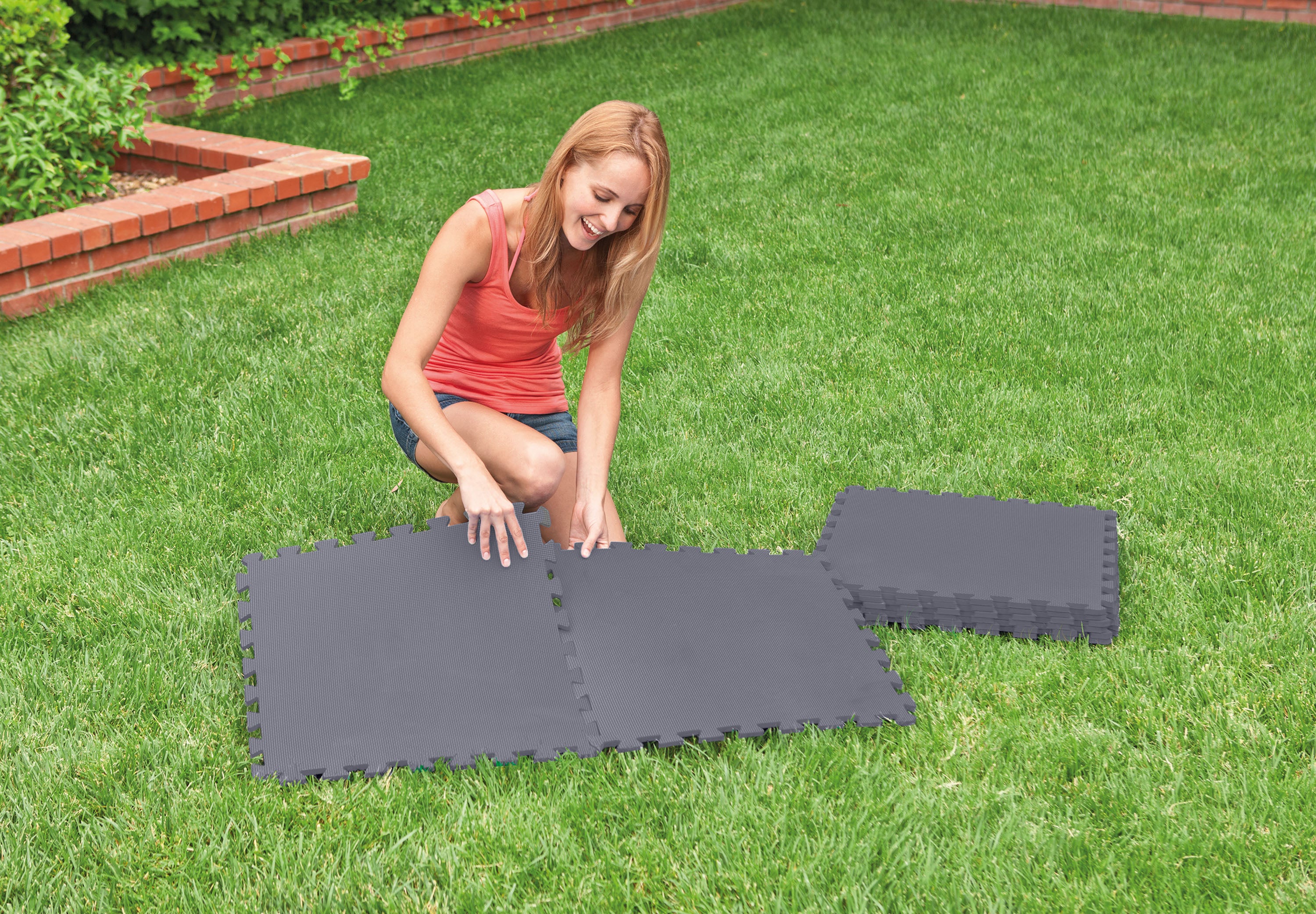 Intex Gray Padded Floor Protector Interlocking 8 x 50x50x0.5cm 29084 V1032-IXFLOOR_29084