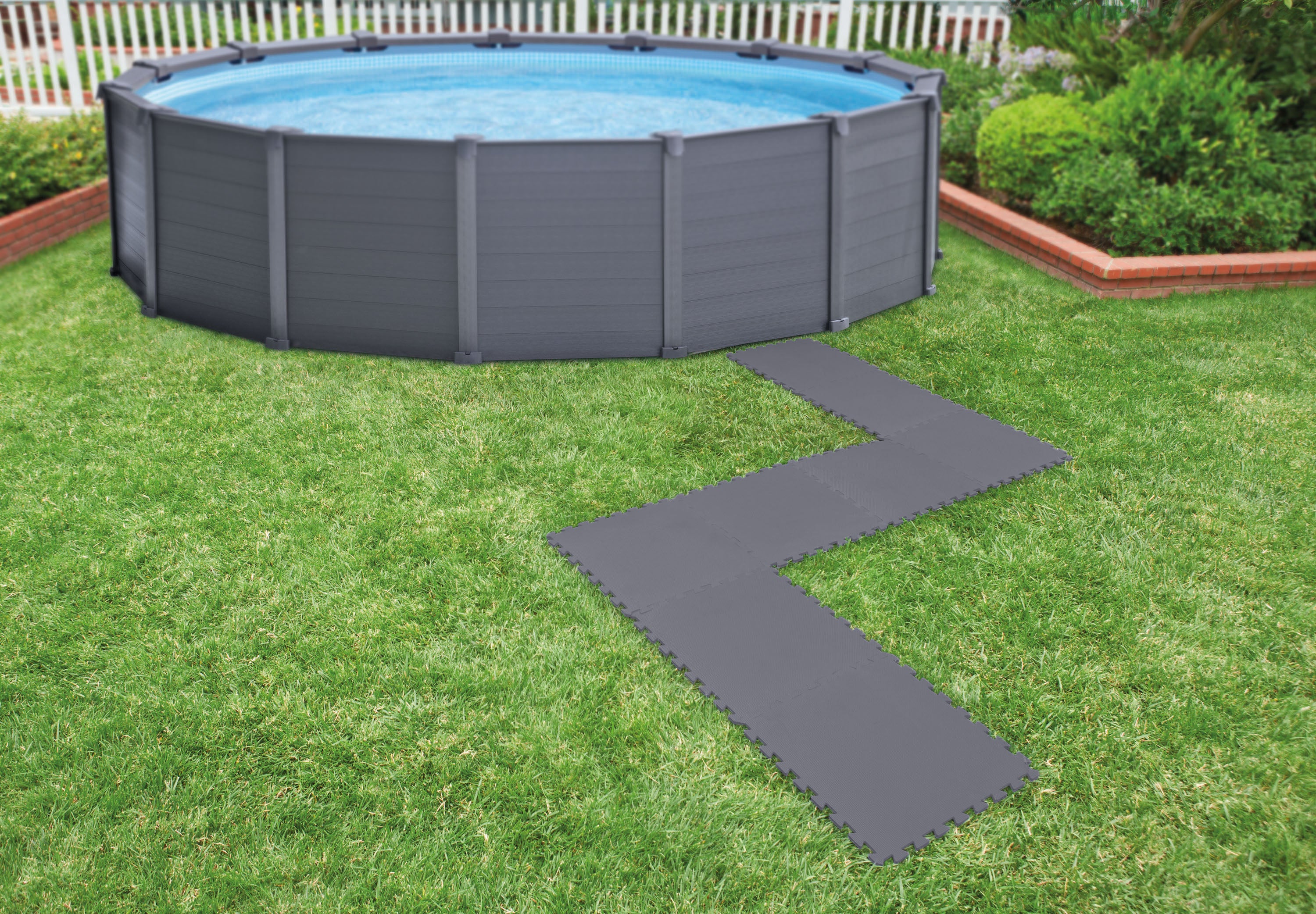 Intex Gray Padded Floor Protector Interlocking 8 x 50x50x0.5cm 29084 V1032-IXFLOOR_29084