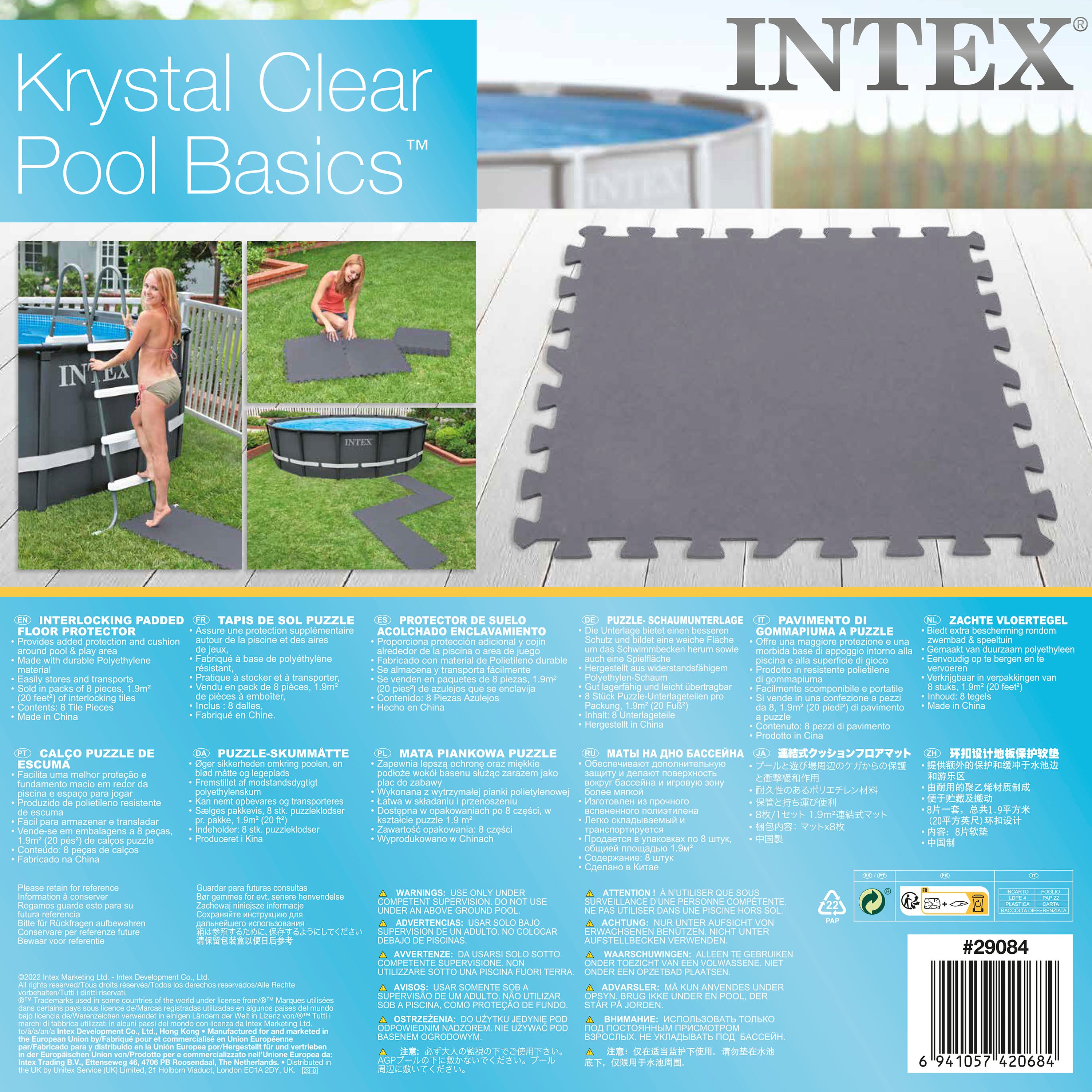 Intex Gray Padded Floor Protector Interlocking 8 x 50x50x0.5cm 29084 V1032-IXFLOOR_29084