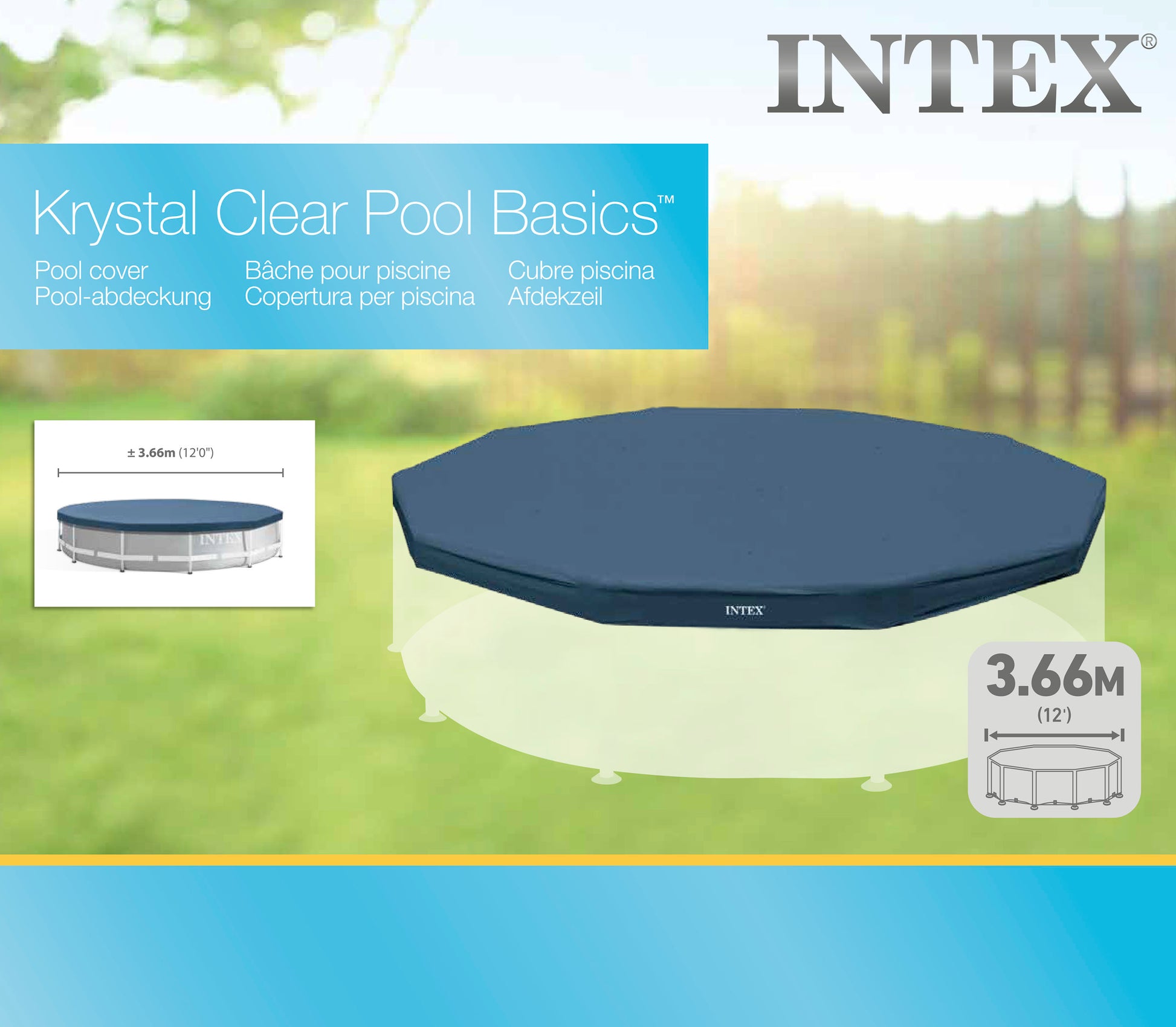 Intex Frame Pool Cover 366cm 28031 V1032-IXFRAMECOVER12-28031