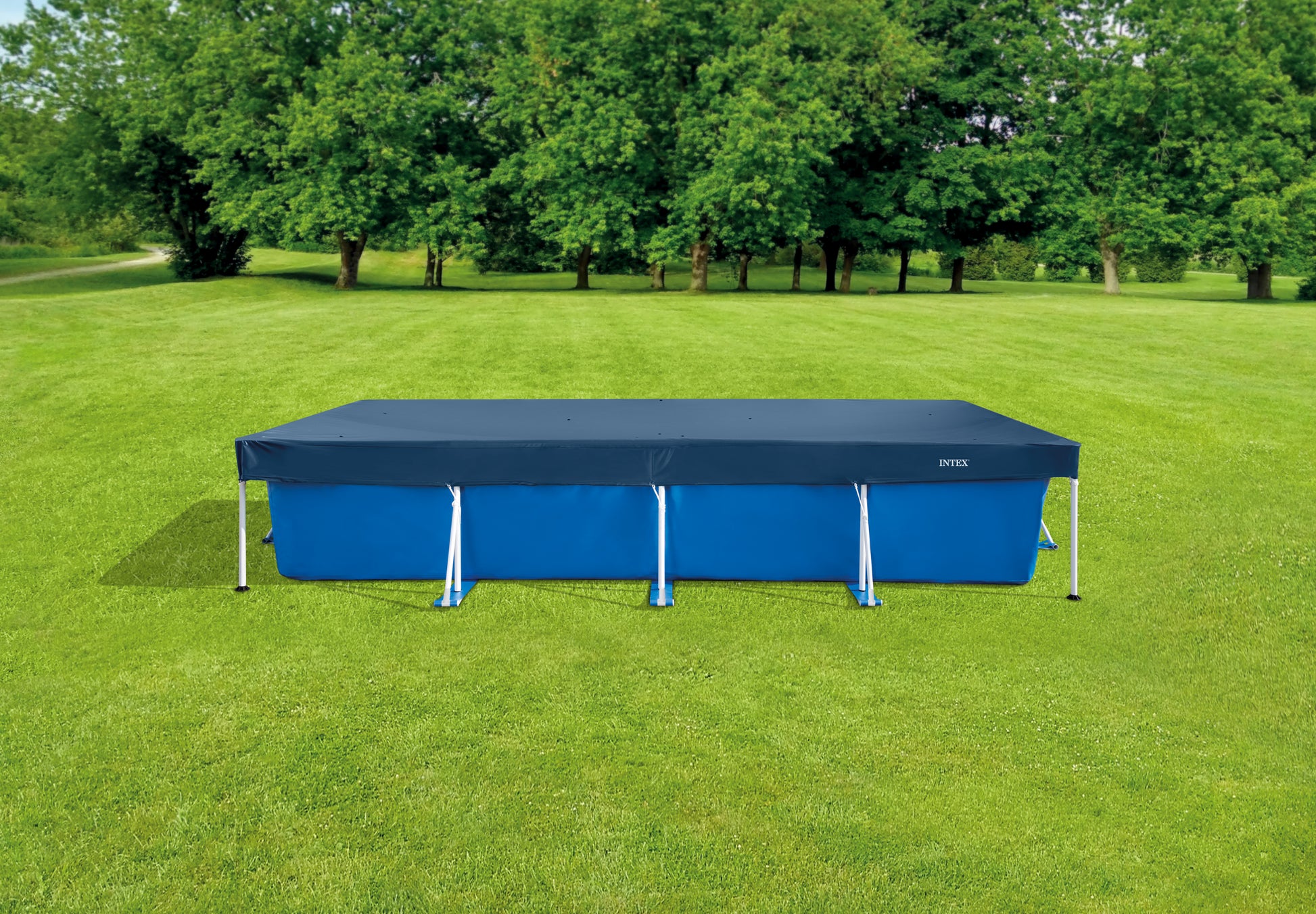 Intex Frame Pool Cover Rectangle 450cm 28039 V1032-IXFRAMECOVER4.5M-28039