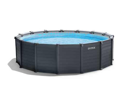 Intex Intex Graphite Grey Panel Pool 4.78 x 1.24M 26384 V1032-IXGRAPHITE_26384
