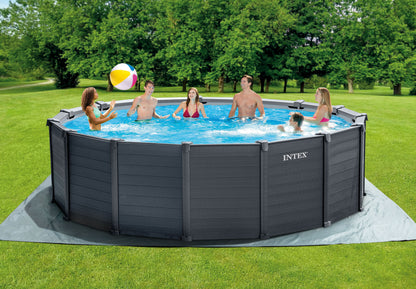 Intex Intex Graphite Grey Panel Pool 4.78 x 1.24M 26384 V1032-IXGRAPHITE_26384