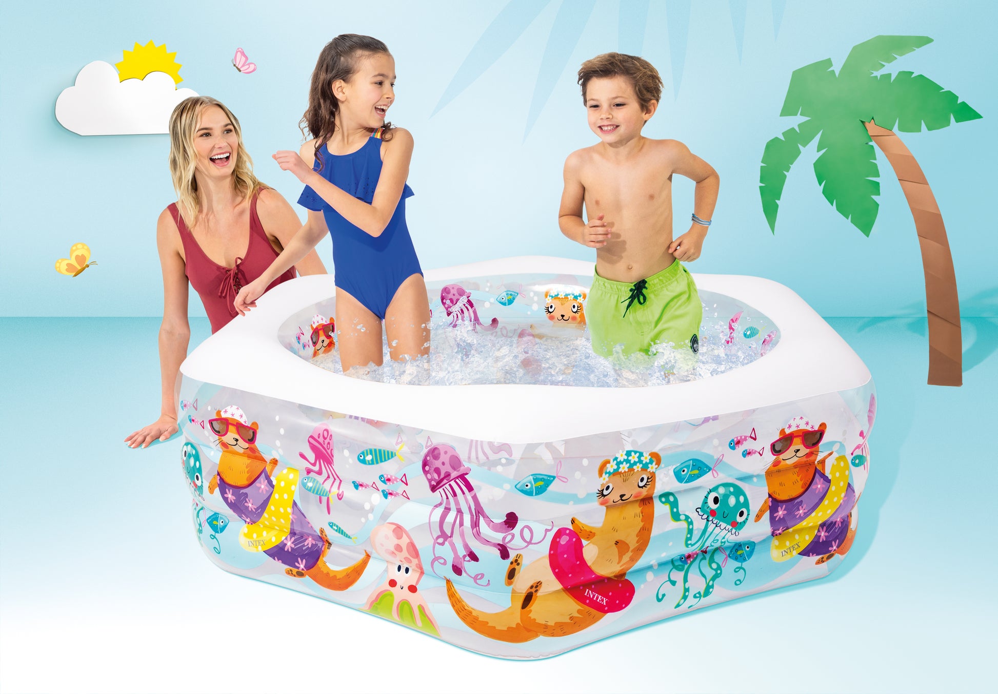 INTEX Deluxe Happy Otter Pool 1191cm x 178cm x x61cm 56493 V1032-IXHAPPYOTTER-56493