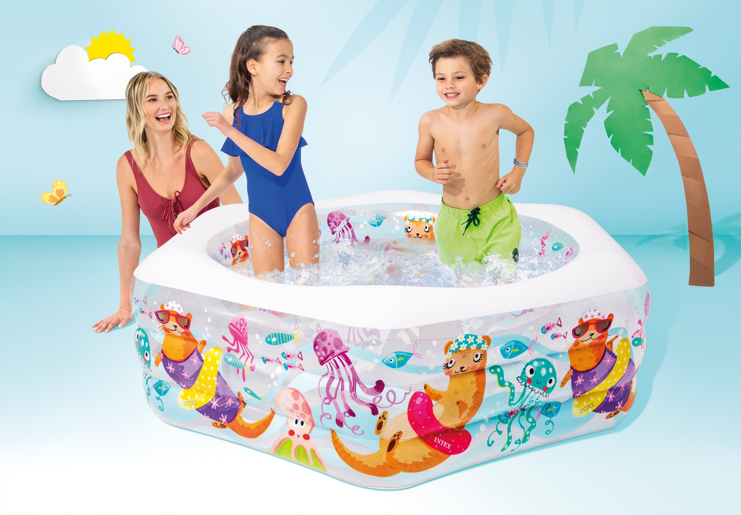 INTEX Deluxe Happy Otter Pool 1191cm x 178cm x x61cm 56493 V1032-IXHAPPYOTTER-56493
