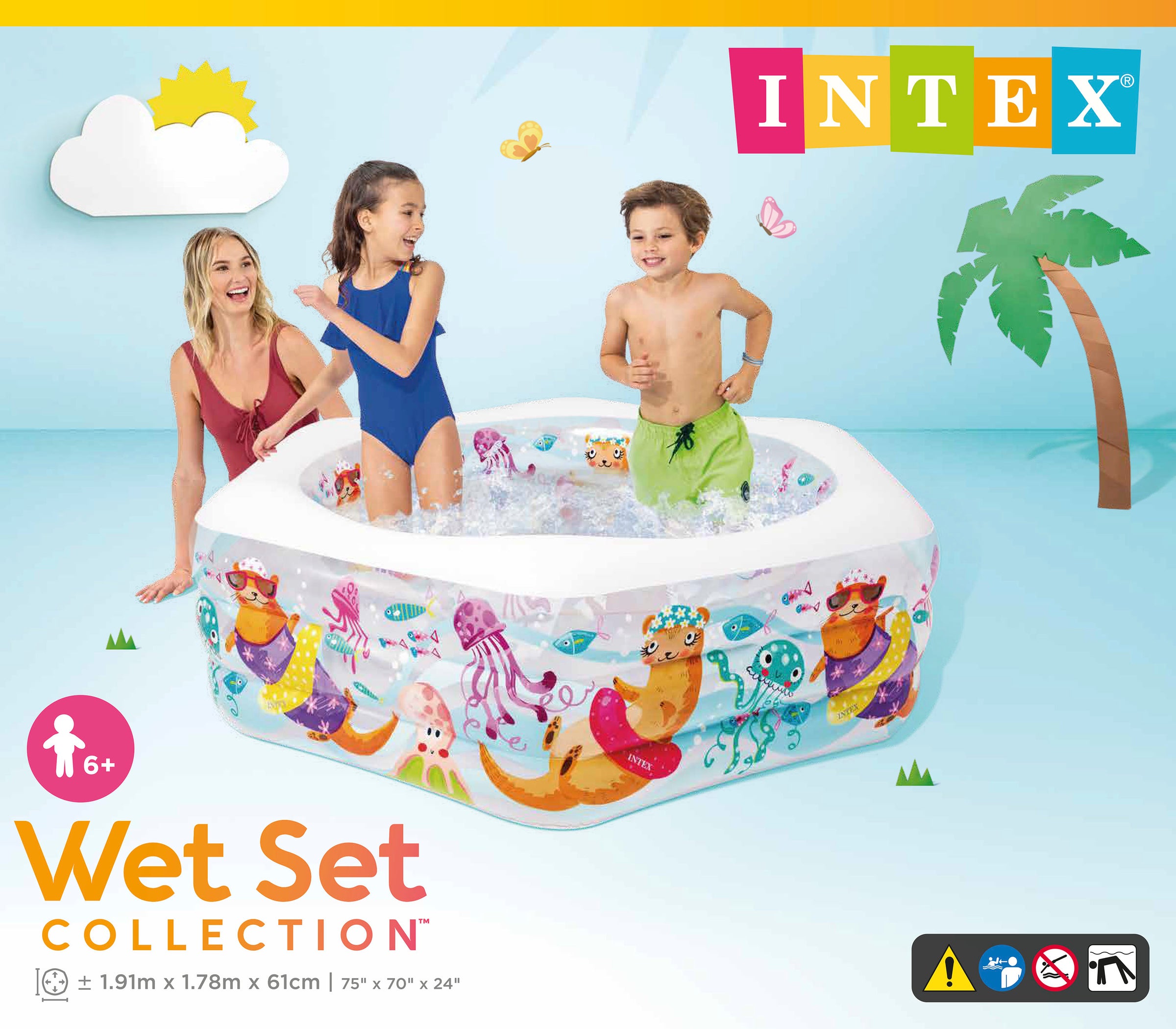 INTEX Deluxe Happy Otter Pool 1191cm x 178cm x x61cm 56493 V1032-IXHAPPYOTTER-56493