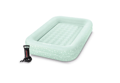 Intex Kidz Inflatable Travel Bed set with Hand Pump - Stars. Great for Travel 66810 V1032-IXKIDZBED-66810