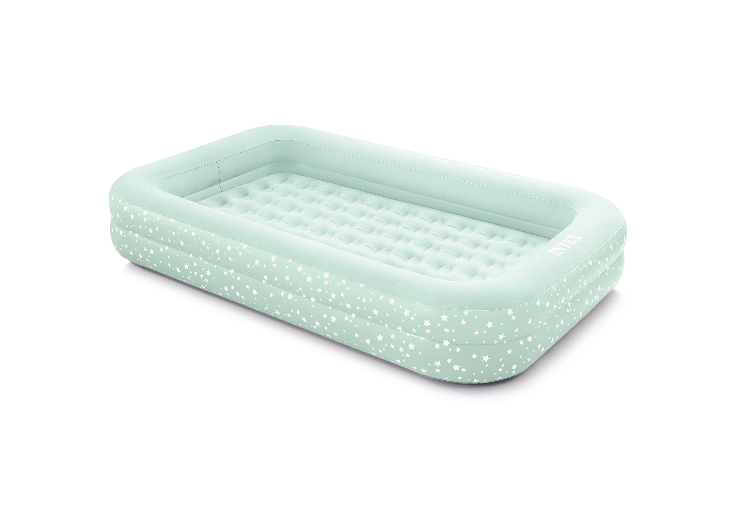 Intex Kidz Inflatable Travel Bed set with Hand Pump - Stars. Great for Travel 66810 V1032-IXKIDZBED-66810