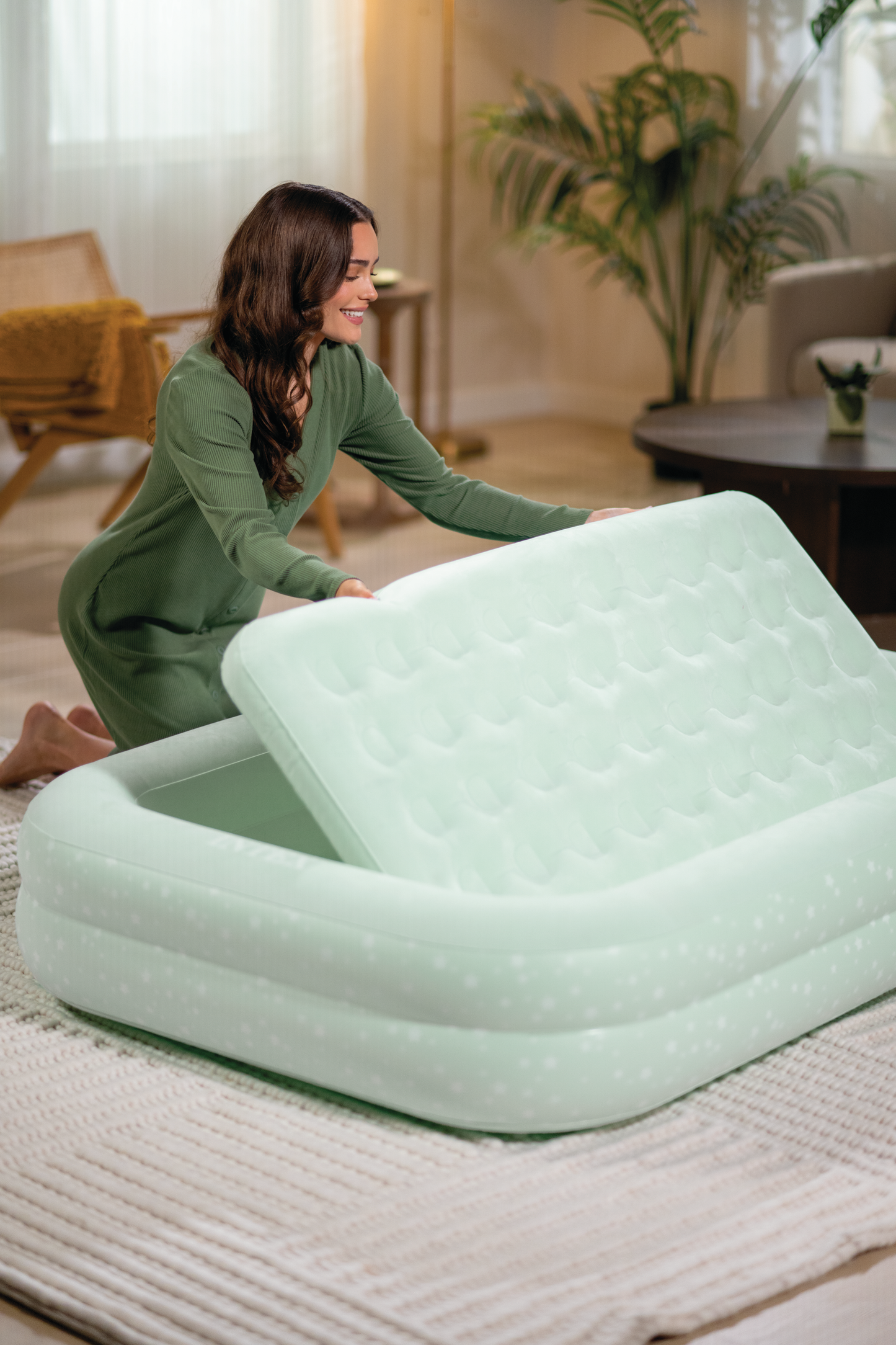 Intex Kidz Inflatable Travel Bed set with Hand Pump - Stars. Great for Travel 66810 V1032-IXKIDZBED-66810