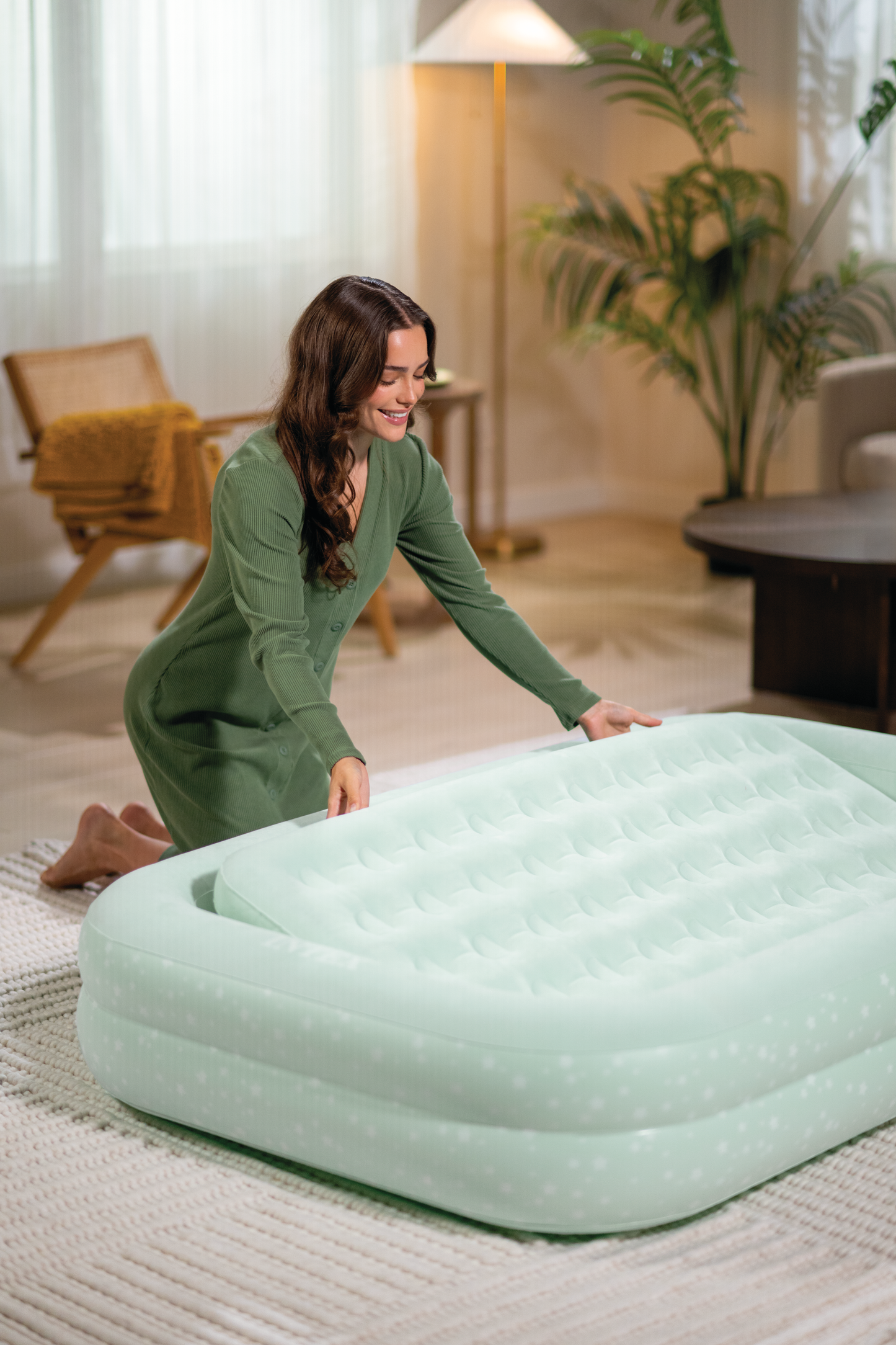 Intex Kidz Inflatable Travel Bed set with Hand Pump - Stars. Great for Travel 66810 V1032-IXKIDZBED-66810