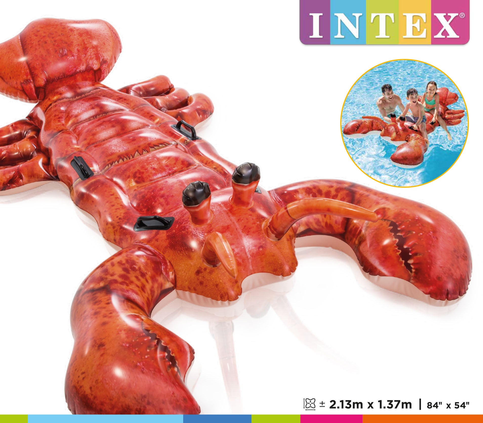 Intex Giant Lobster Ride On Pool Inflatable 57533 V1032-IXLOBSTER_57533