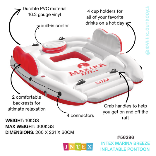 Intex Marina Breeze Inflatable Pontoon 56296 V1032-IXMARINABREEZE-58296