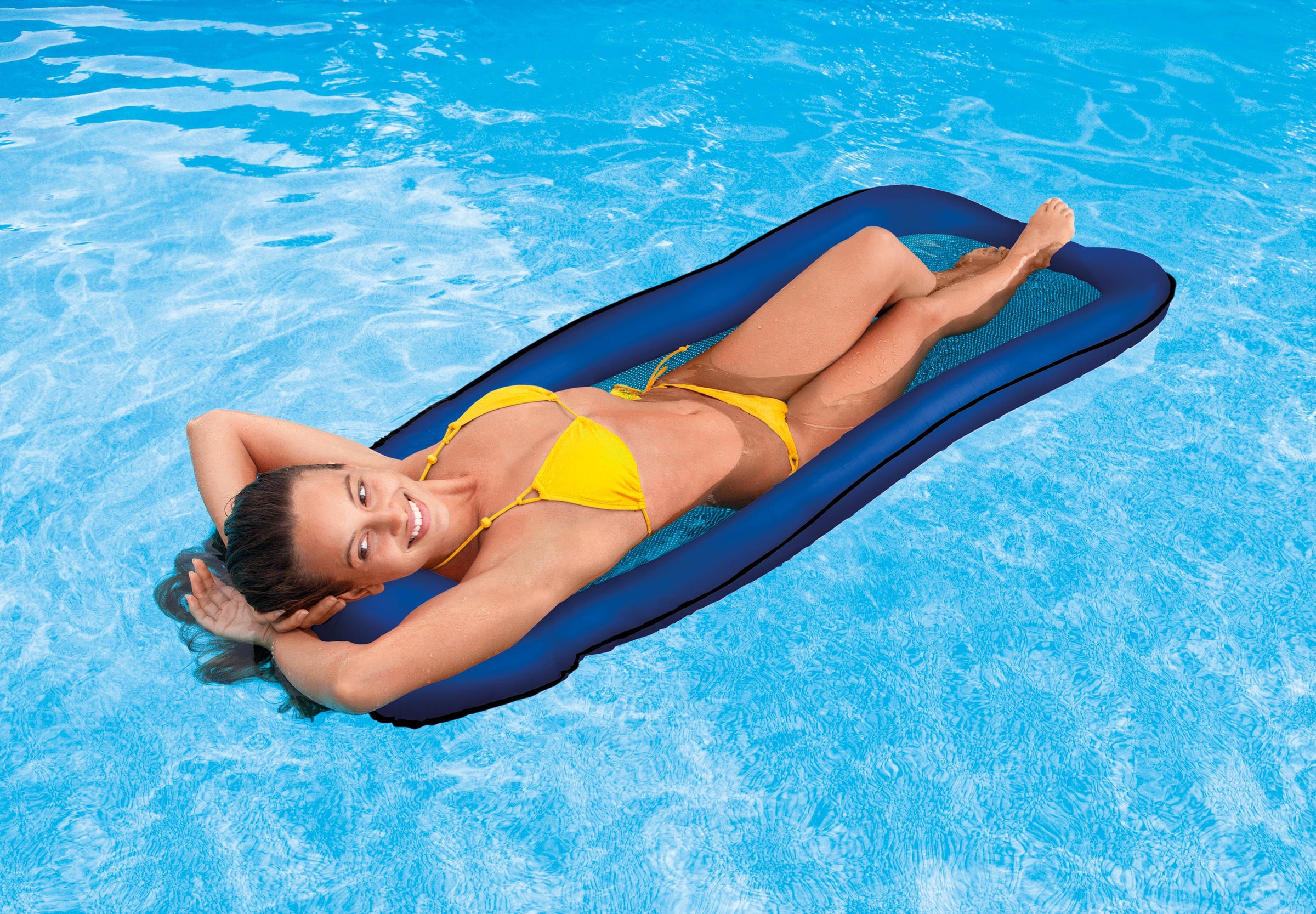 Intex Mesh Inflatable Pool Lounge - Great for Travel 58836 V1032-IXMESH-58836