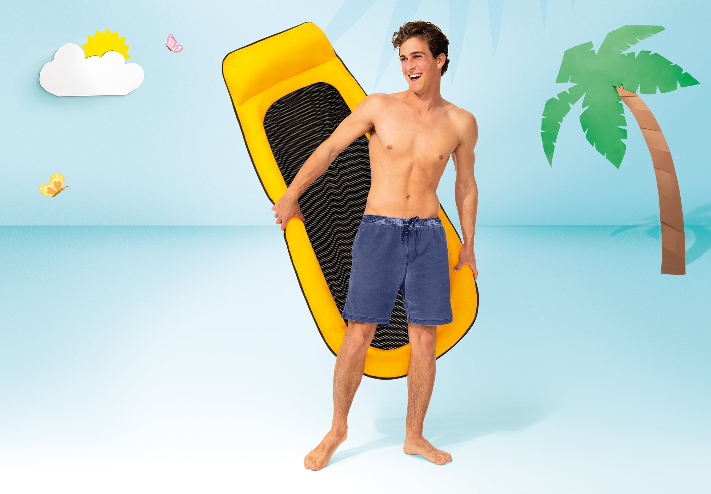 Intex Mesh Inflatable Pool Lounge - Great for Travel 58836 V1032-IXMESH-58836