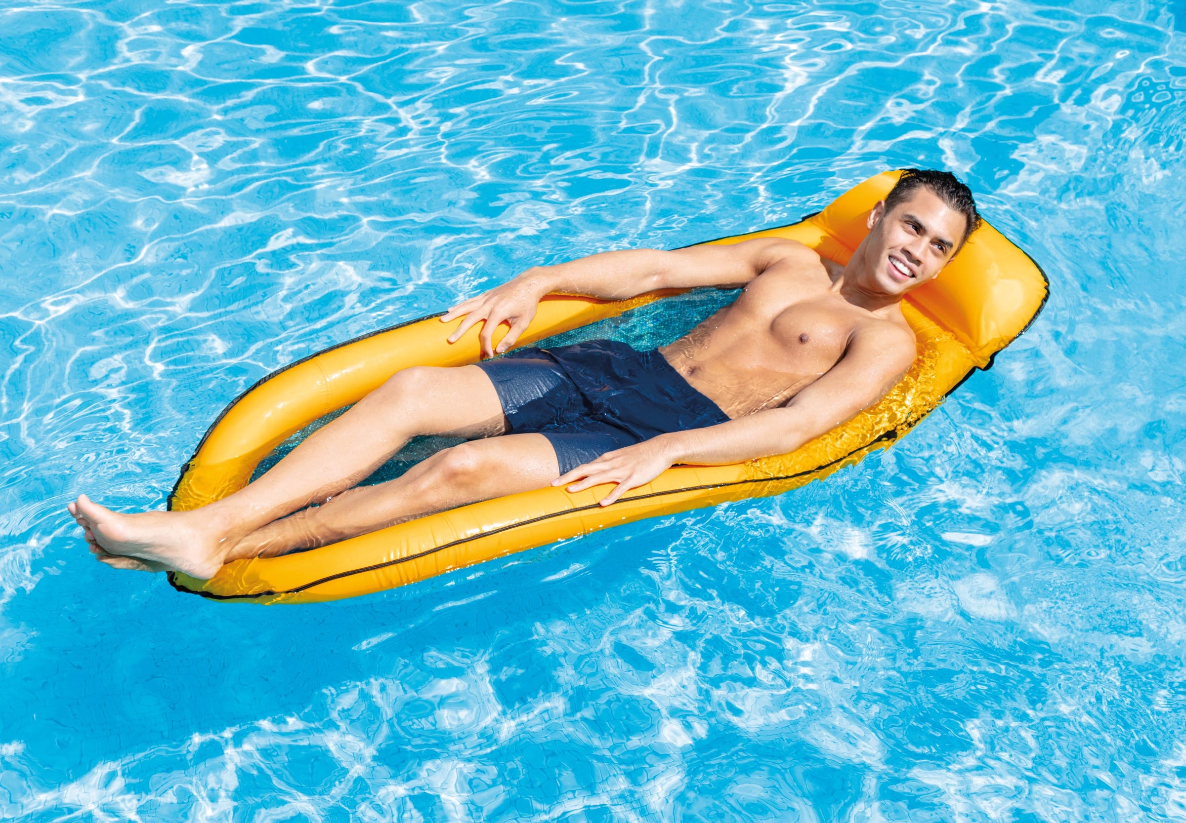 Intex Mesh Inflatable Pool Lounge - Great for Travel 58836 V1032-IXMESH-58836