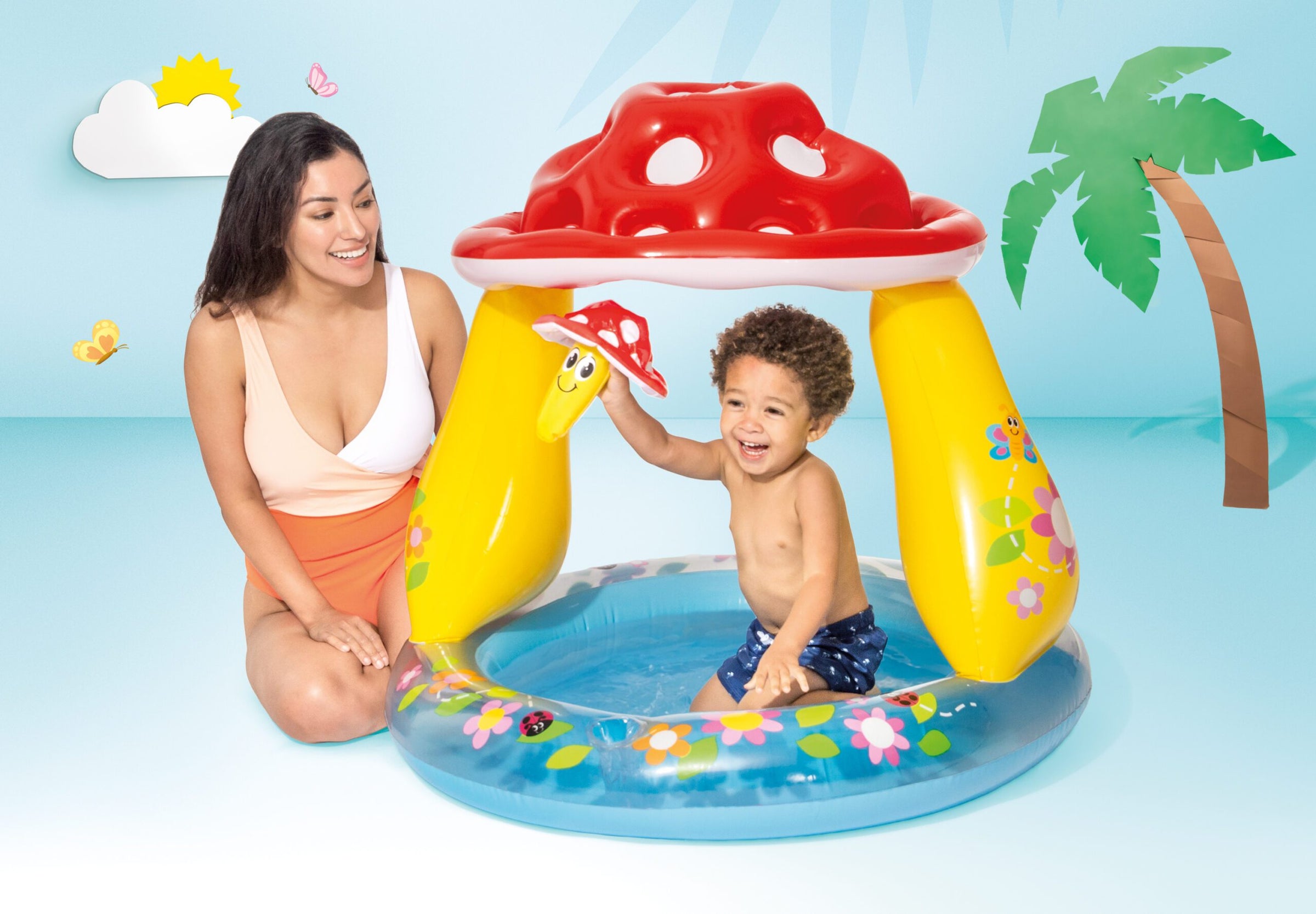 Intex Mushroom Inflatable Kiddie Pool 57114 V1032-IXMUSHROOMPOOL-57114