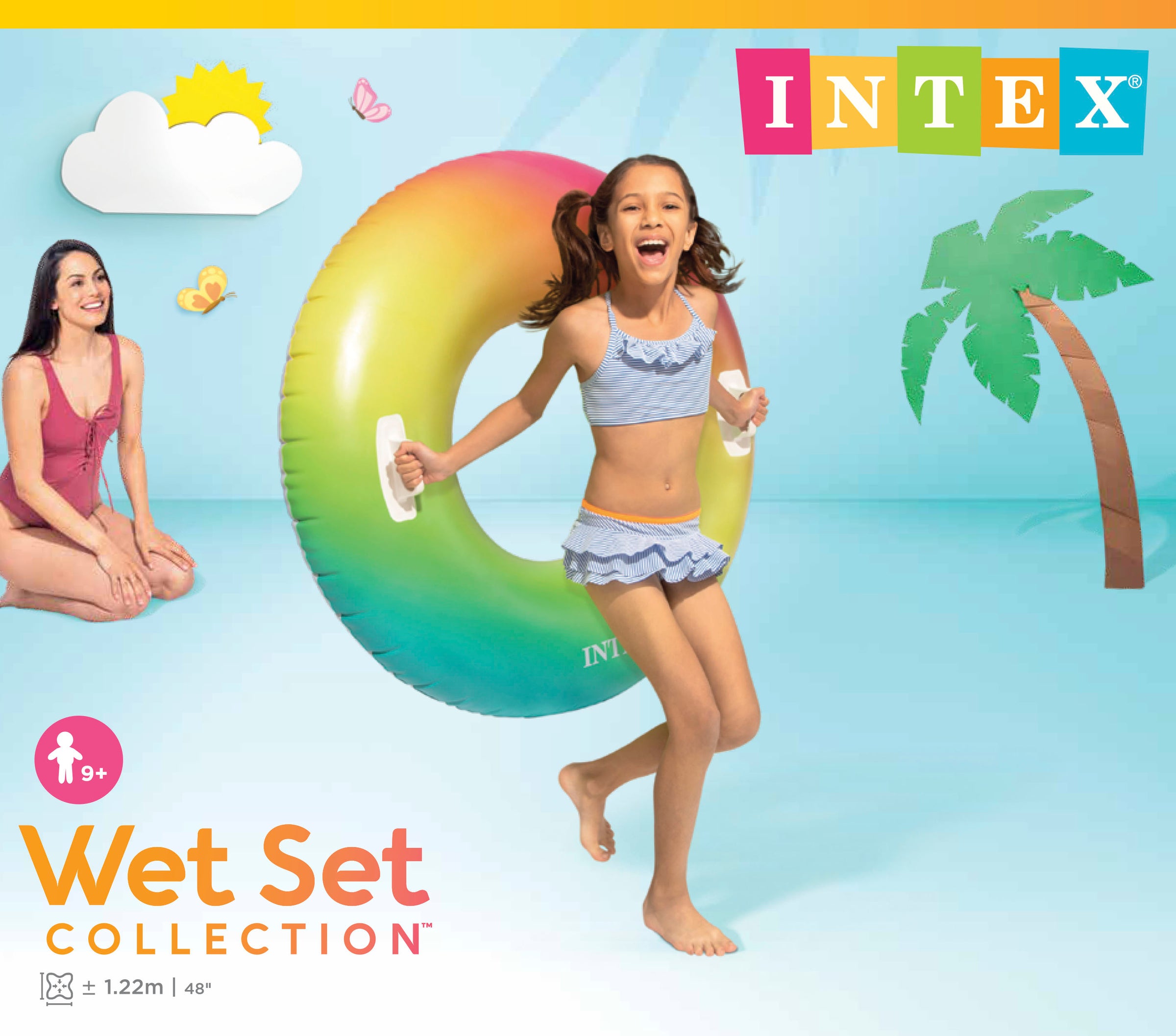 Intex Rainbow Ombre Tube Pool Float 58202 V1032-IXOMBRE-58202