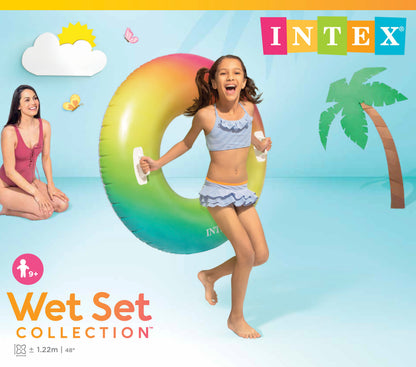 Intex Rainbow Ombre Tube Pool Float 58202 V1032-IXOMBRE-58202