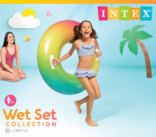 Intex Rainbow Ombre Tube Pool Float 58202 V1032-IXOMBRE-58202