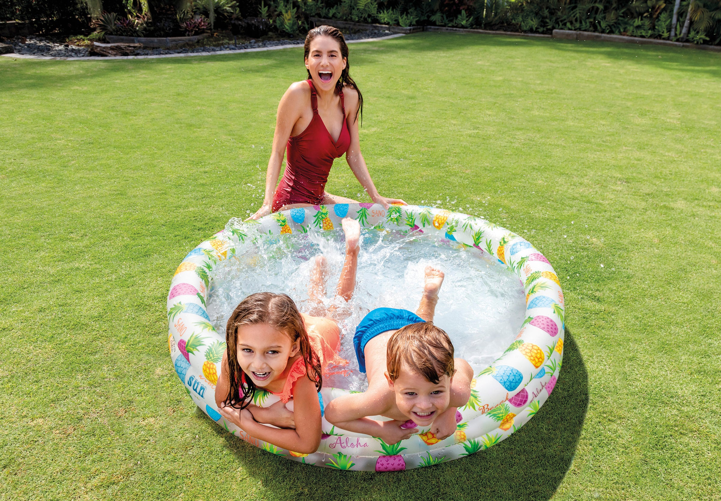 Intex 3 Ring Pineapple Splash Pool 59431 132cm V1032-IXPINAAPLLEPOOL-59431