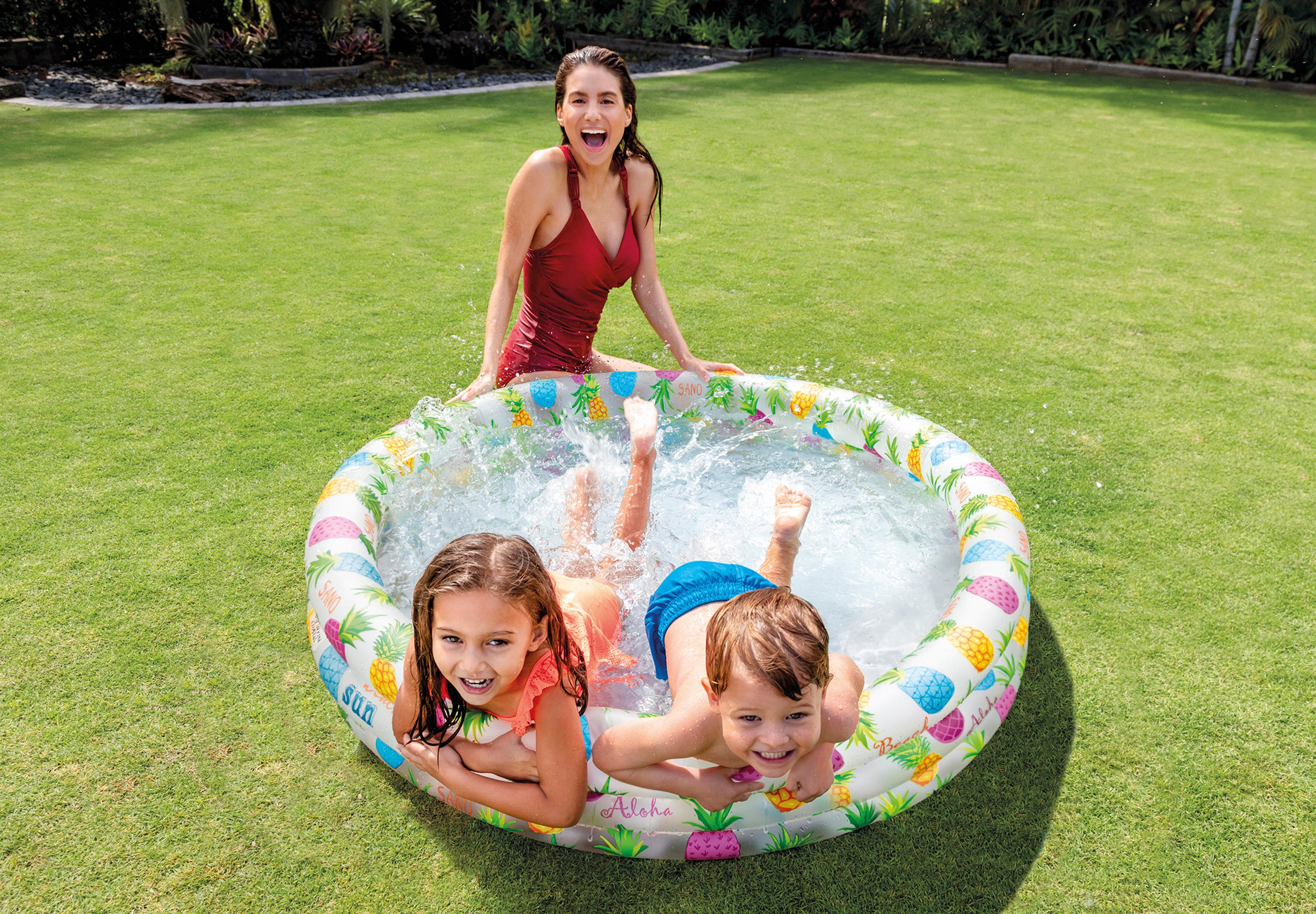 Intex 3 Ring Pineapple Splash Pool 59431 132cm V1032-IXPINAAPLLEPOOL-59431