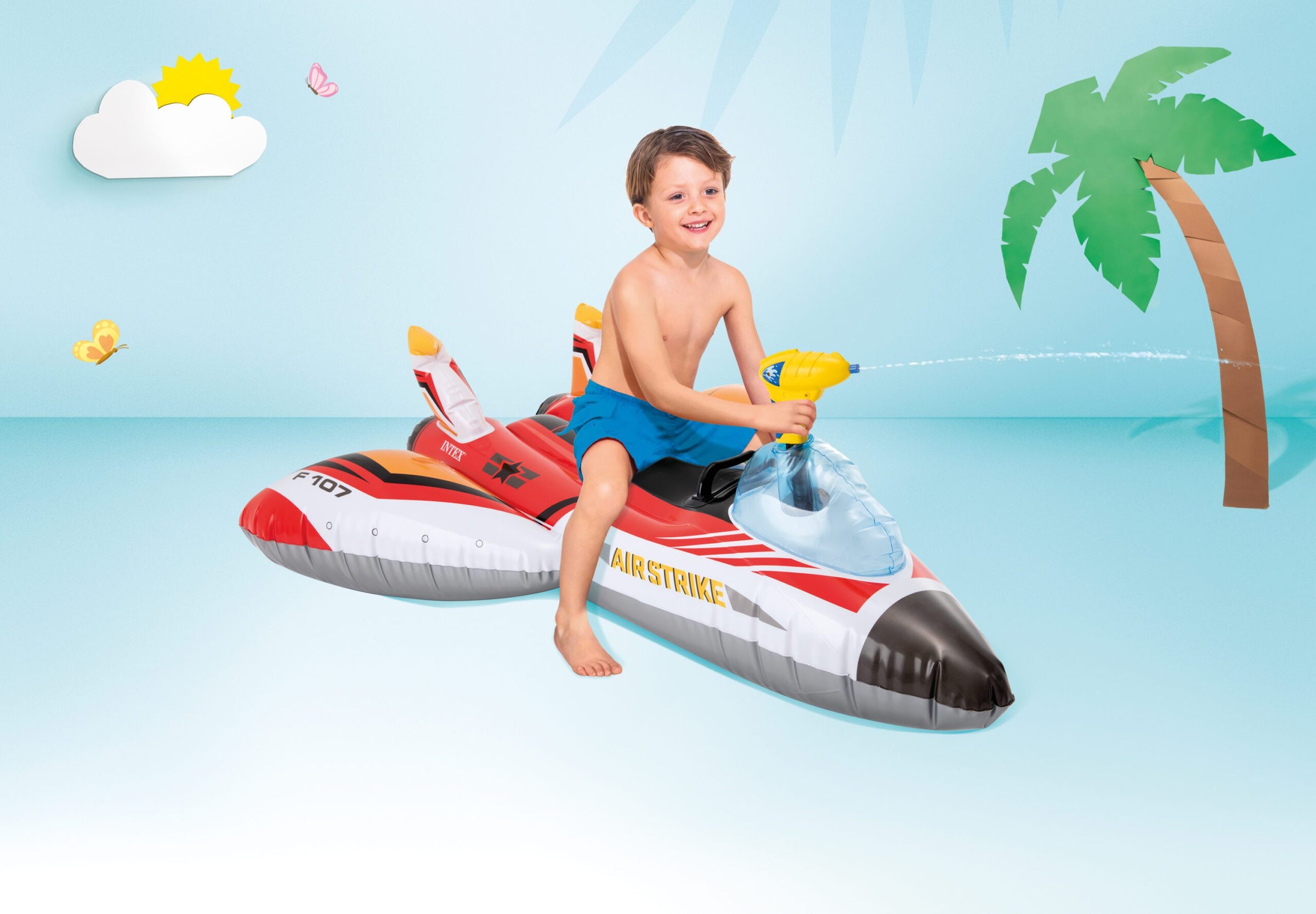 Intex Water Gun Plane Ride-On Pool Toy 57536 V1032-IXPLANE-57536