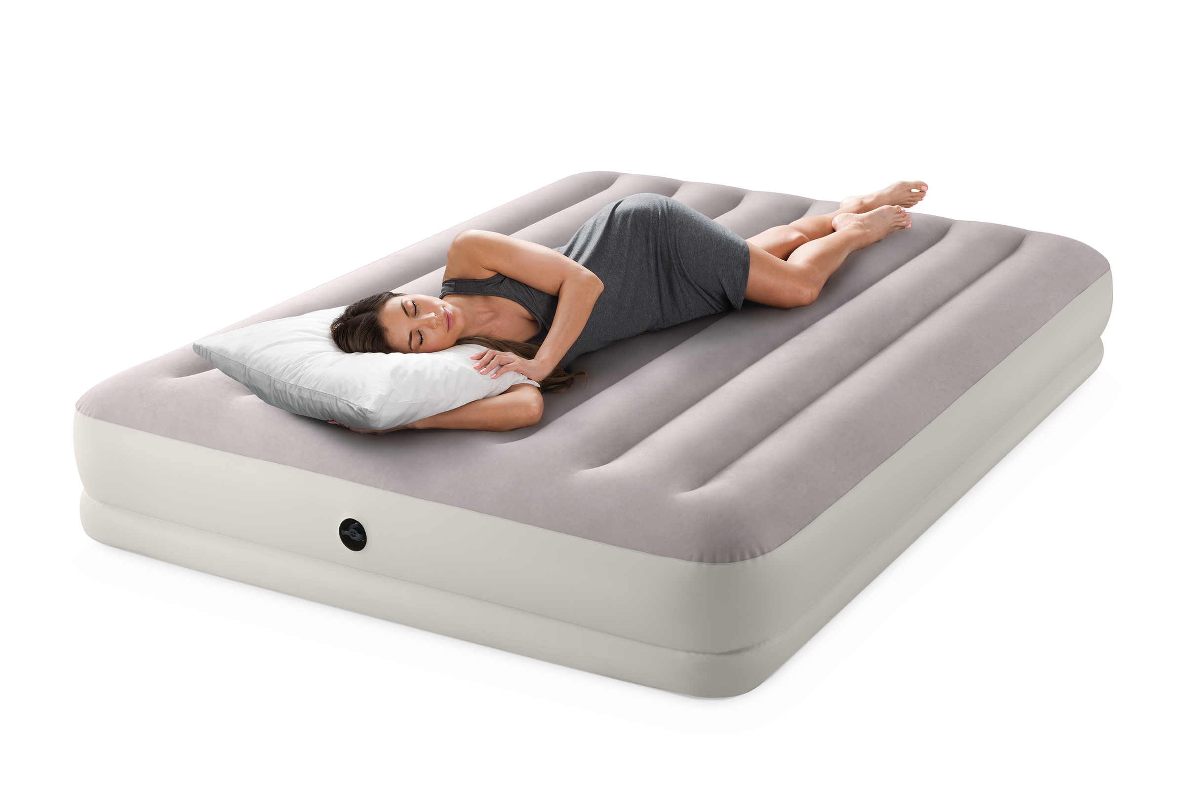 Intex Queen Dura-Beam Prestige Mid-Rise Airbed w/ USB150 Pump- 64179 V1032-IXPRESTIGEQUEENUSB150_64179