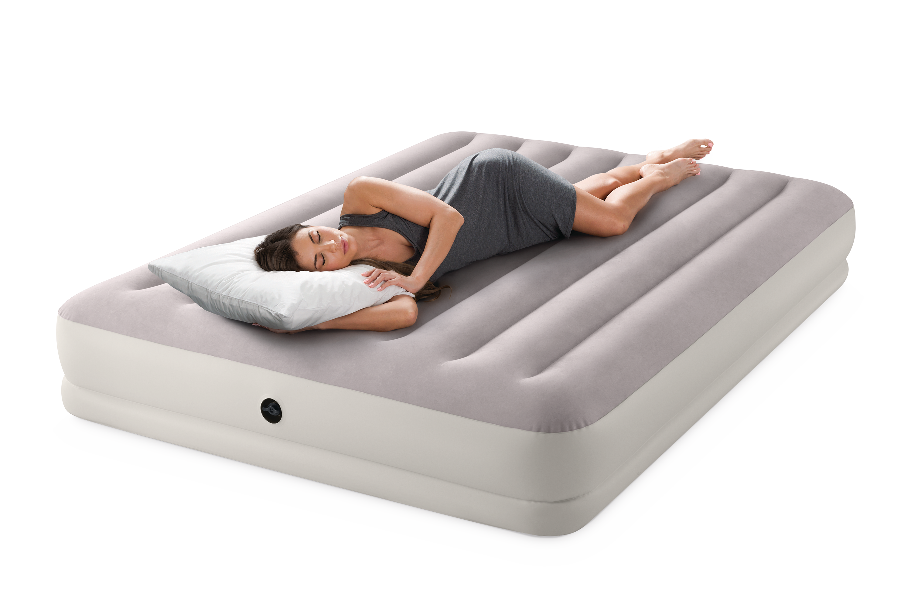 Intex Queen Dura-Beam Prestige Mid-Rise Airbed w/ USB150 Pump- 64179 V1032-IXPRESTIGEQUEENUSB150_64179