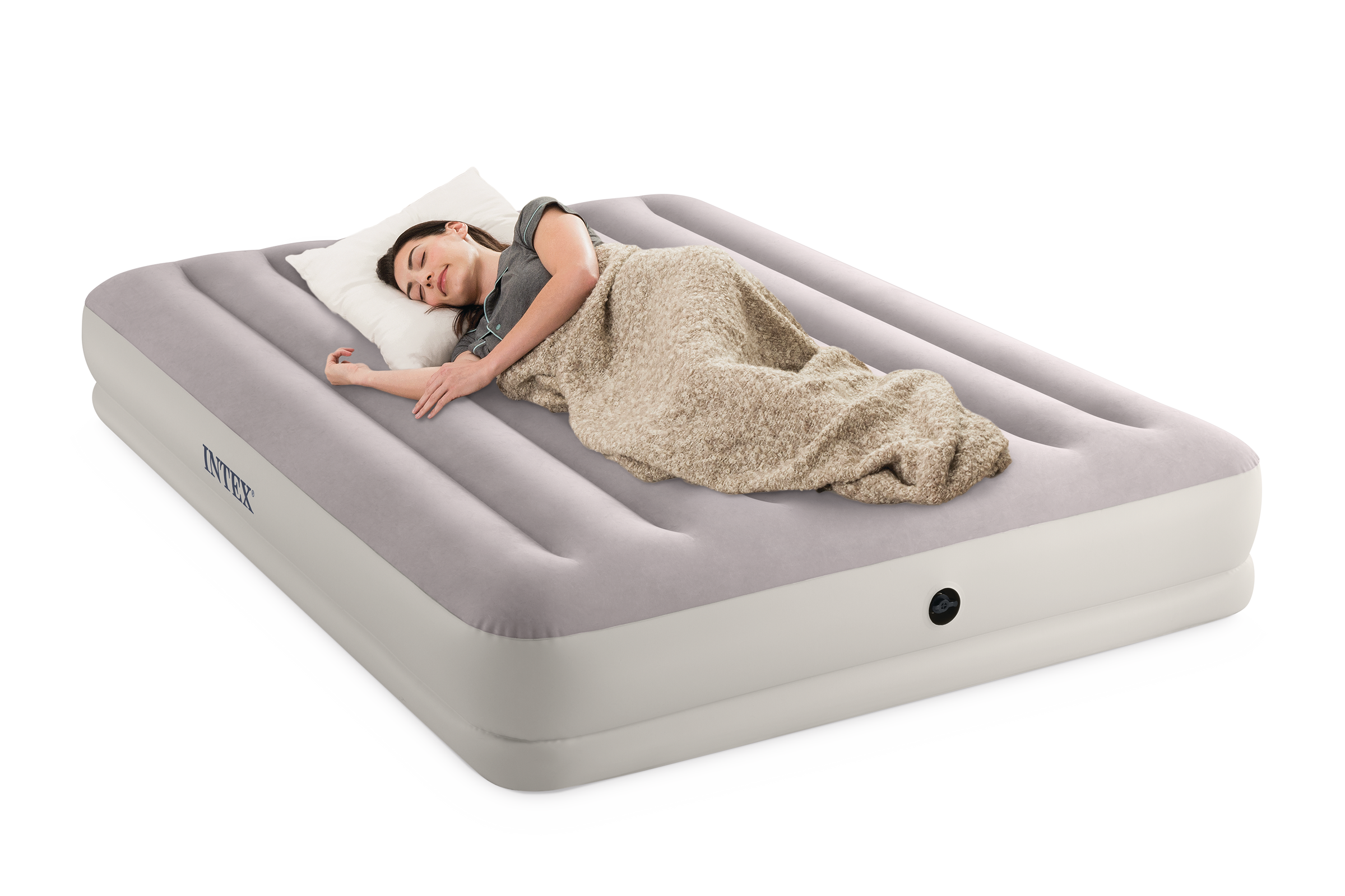 Intex Queen Dura-Beam Prestige Mid-Rise Airbed w/ USB150 Pump- 64179 V1032-IXPRESTIGEQUEENUSB150_64179