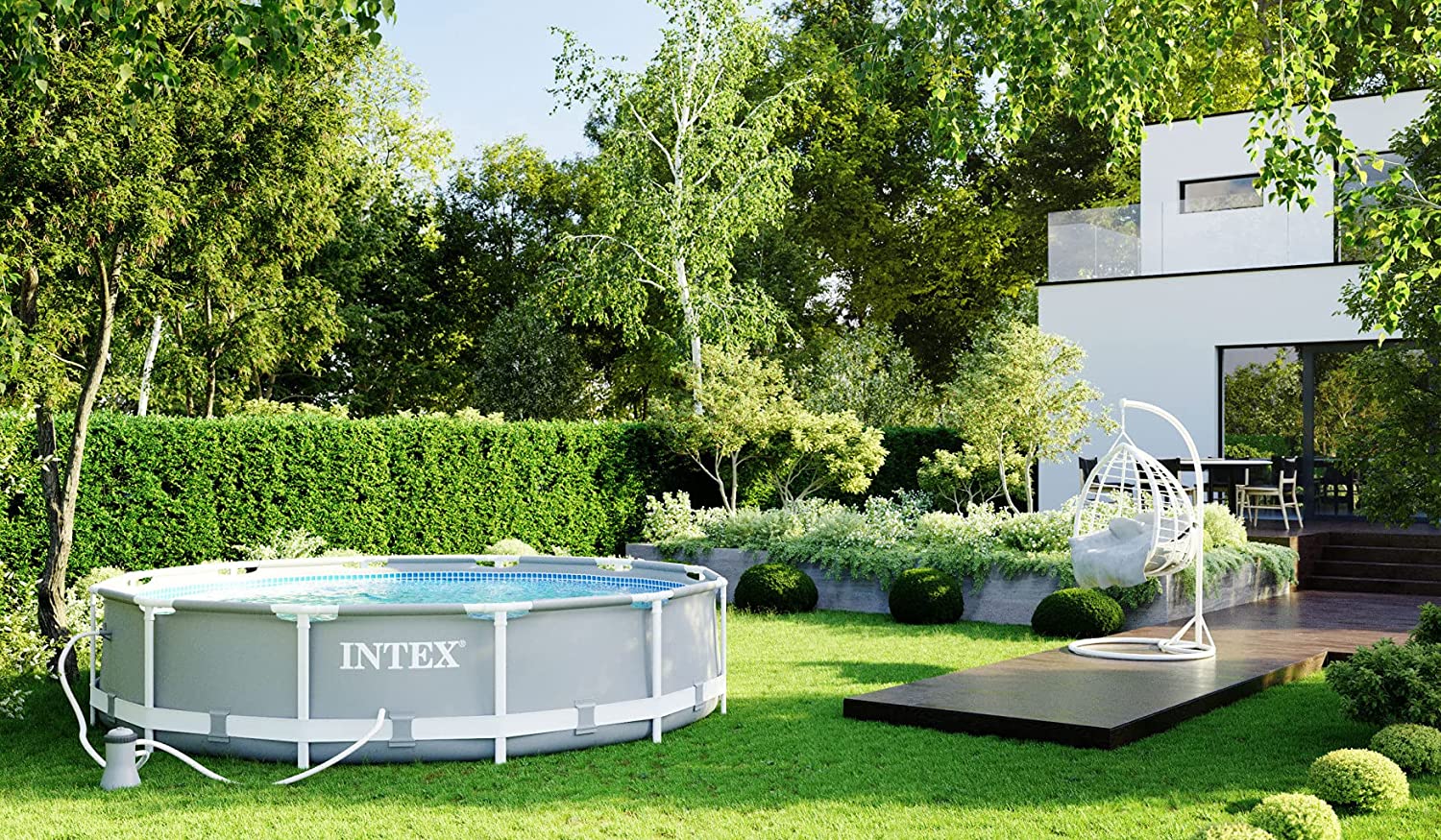 Intex PRISM 10' Metal Frame Above Ground Pool - 305cm x 76cm 26702 V1032-IXPRISM10-26702