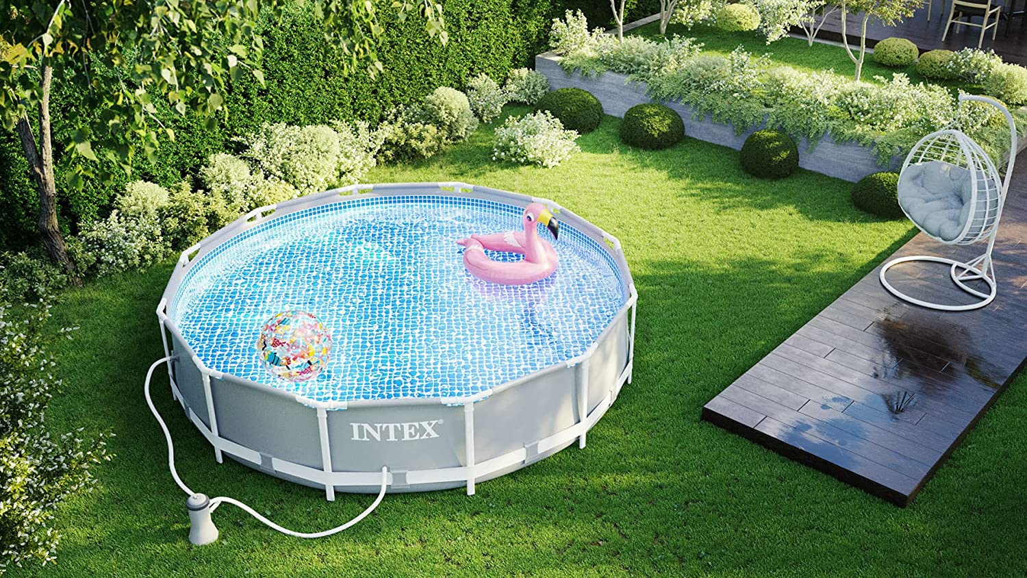 Intex PRISM 12' Metal Frame Above Ground Pool - 366cm x 76cm 26712 V1032-IXPRISM12-26712