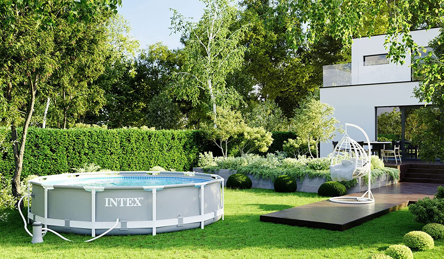 Intex PRISM 12' Metal Frame Above Ground Pool - 366cm x 76cm 26712 V1032-IXPRISM12-26712