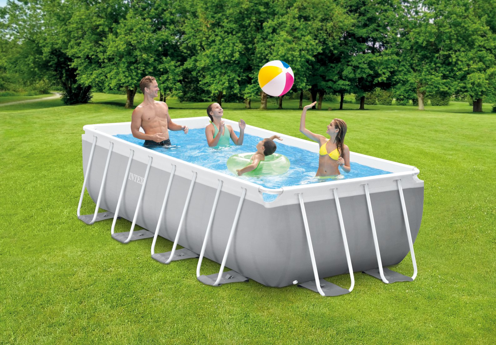 Intex PRISM Premium Rectangle Metal Frame Pool Above Ground 4.0m x 2.0m 1.0m 26788 V1032-IXPRISM4X2X1_26788