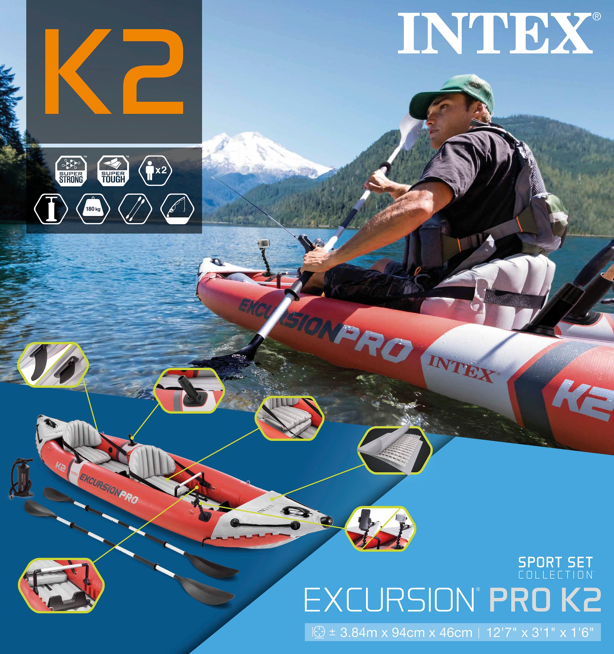 Intex Excursion Pro K2 Kayak 68309 V1032-IXPROK2-68309