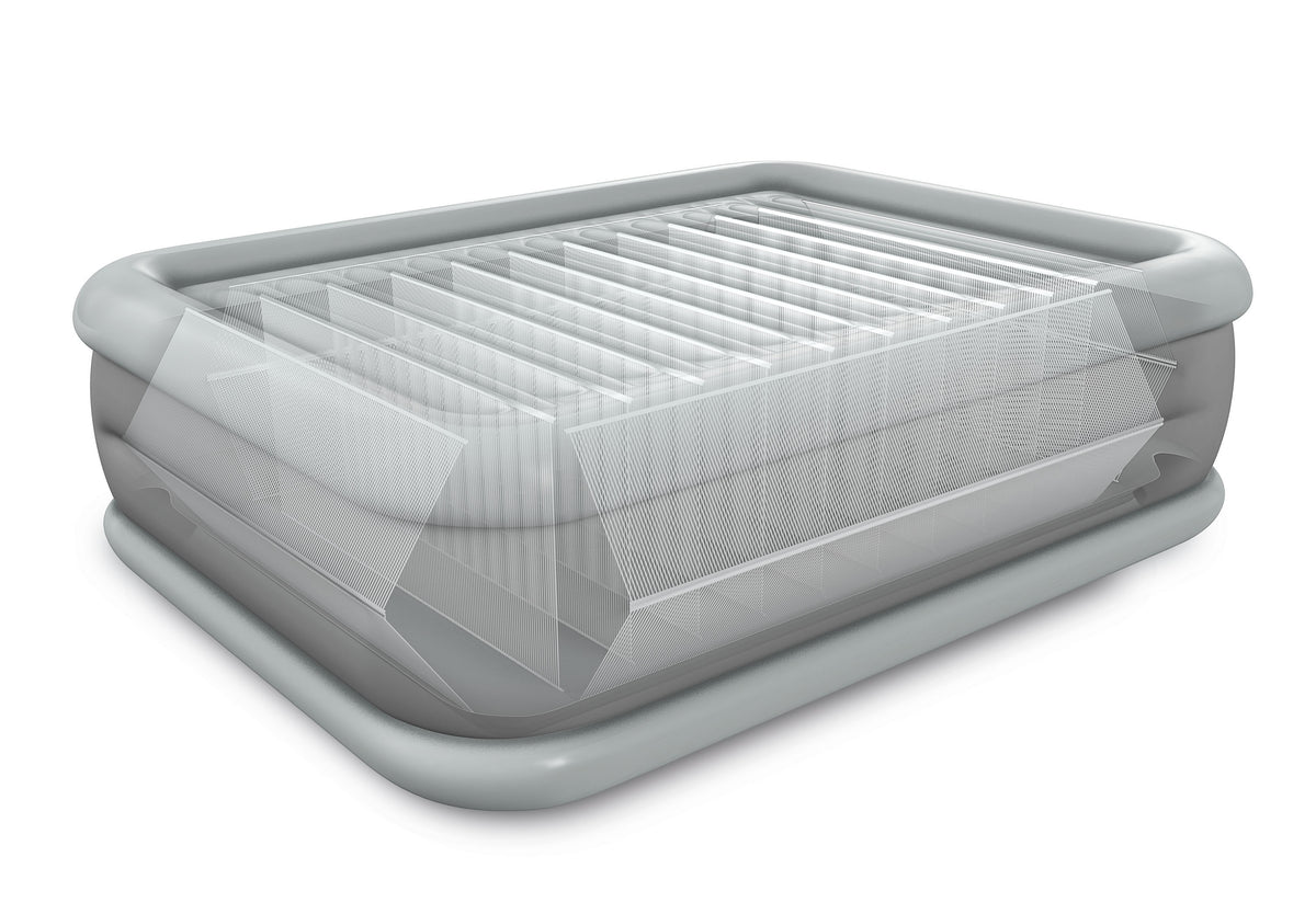 INTEX Queen Dura-Beam Comfort Plush Air Mattress w/ Built-In USB Electric Pump 64418 V1032-IXQUEENCOMFORT_64418