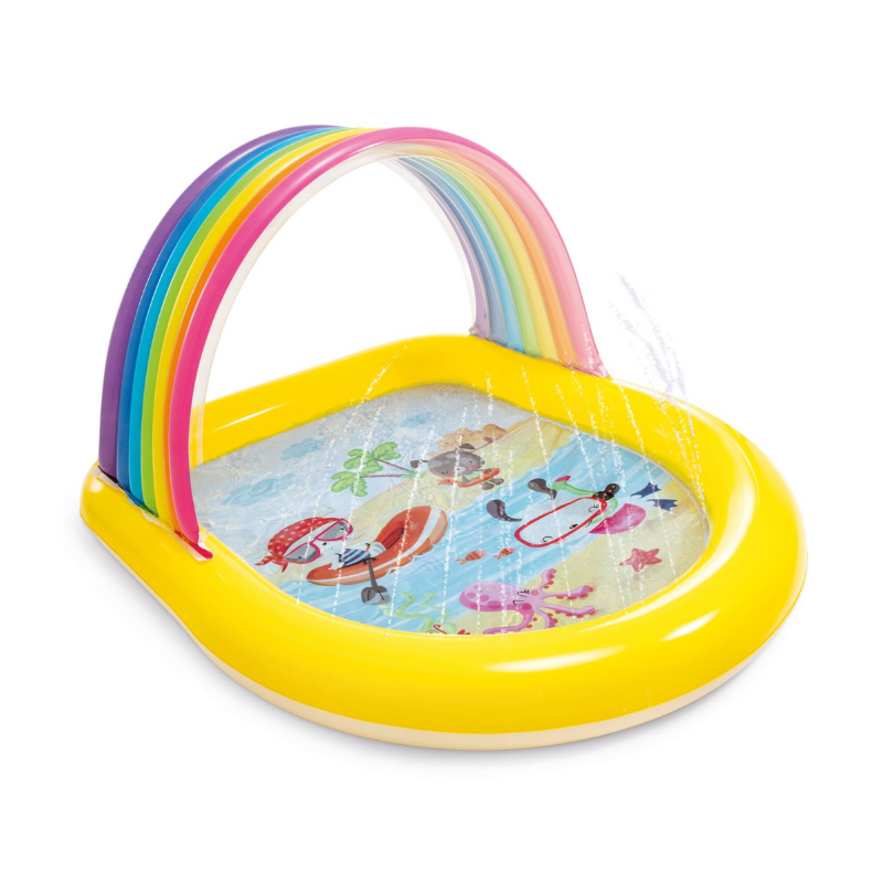 Intex Rainbow Arch Inflatable Spray Kiddie Pool 57156 V1032-IXRAINBOWARCH-57156