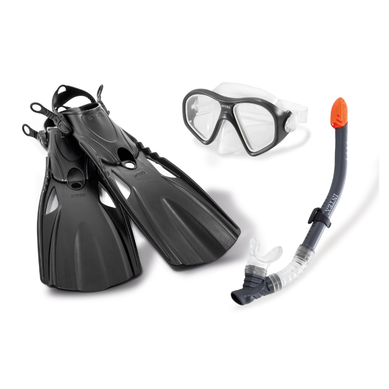 Intex Mask Snorkel and Fin Set Reef Rider Set 55657 V1032-IXREEFRIDER-55657