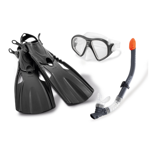 Intex Mask Snorkel and Fin Set Reef Rider Set 55657 V1032-IXREEFRIDER-55657
