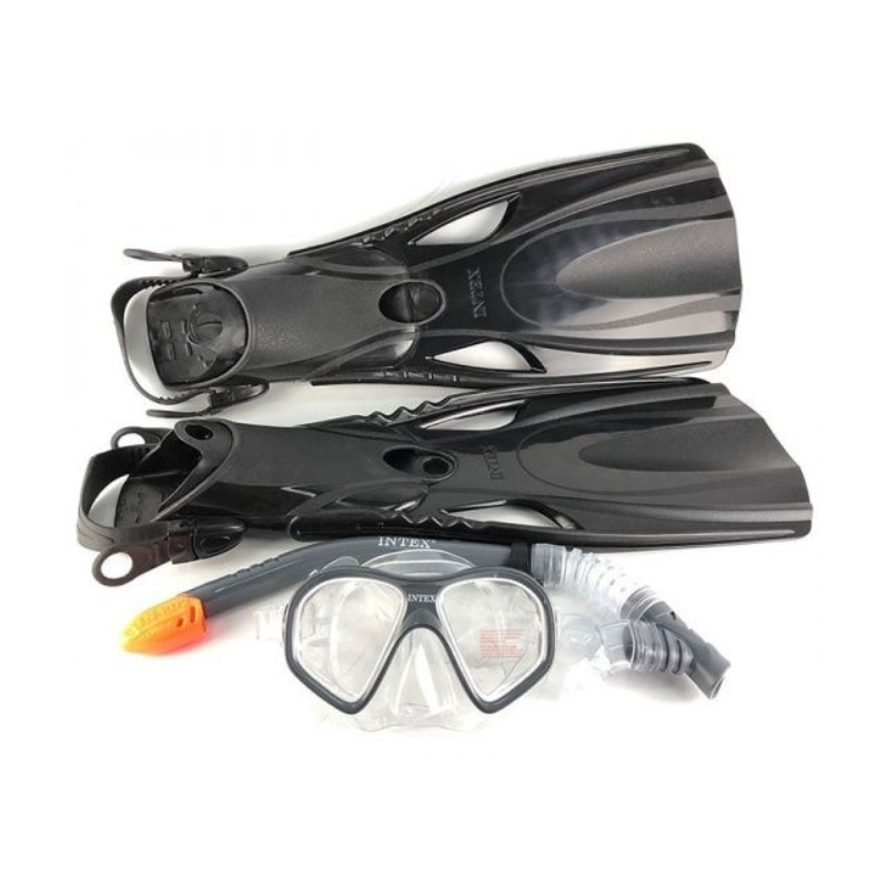 Intex Mask Snorkel and Fin Set Reef Rider Set 55657 V1032-IXREEFRIDER-55657