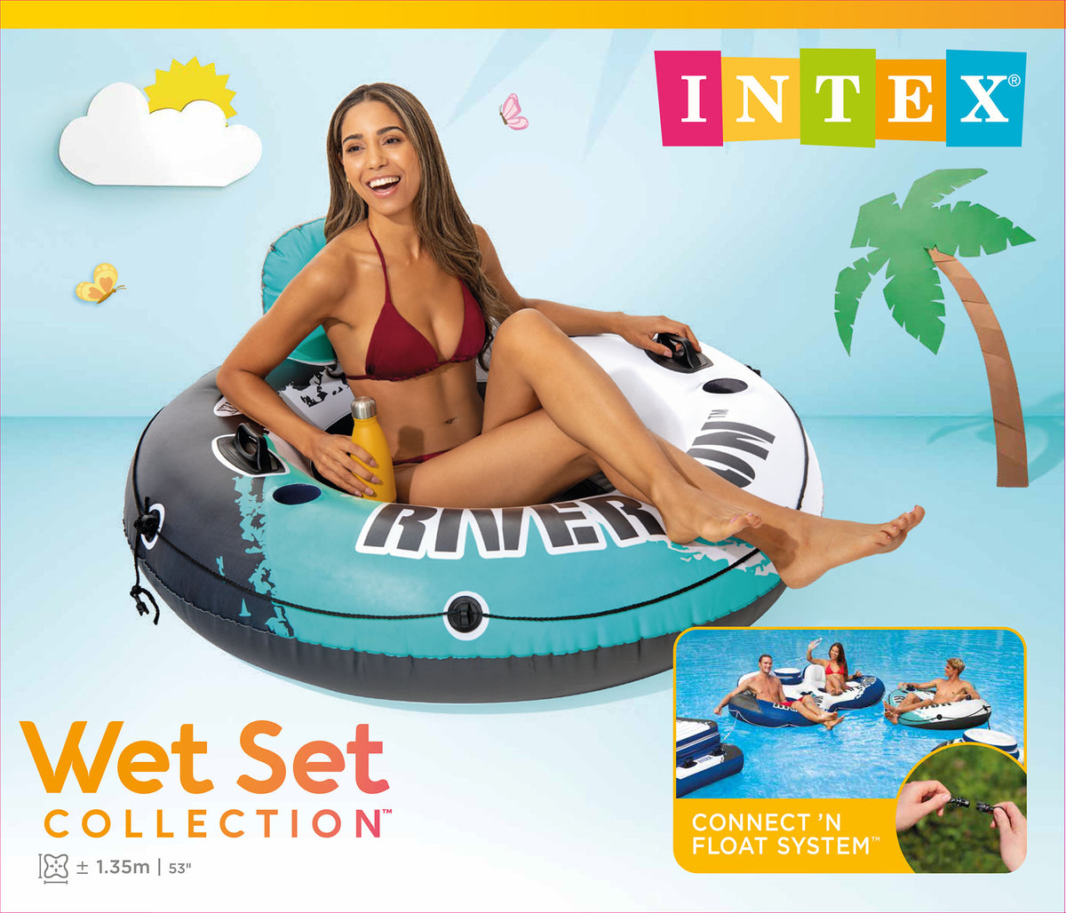 Intex River Run Aqua Inflatable Tube 56825 V1032-IXRIVER_A-56825