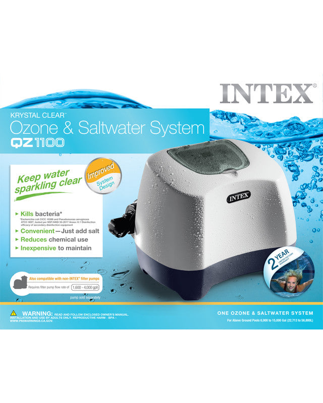 Krystal Clear Ozone and Saltwater Pool Chlorine System QZ1100 - 60,000 Litres 26666 V1032-IXSALT11-26666