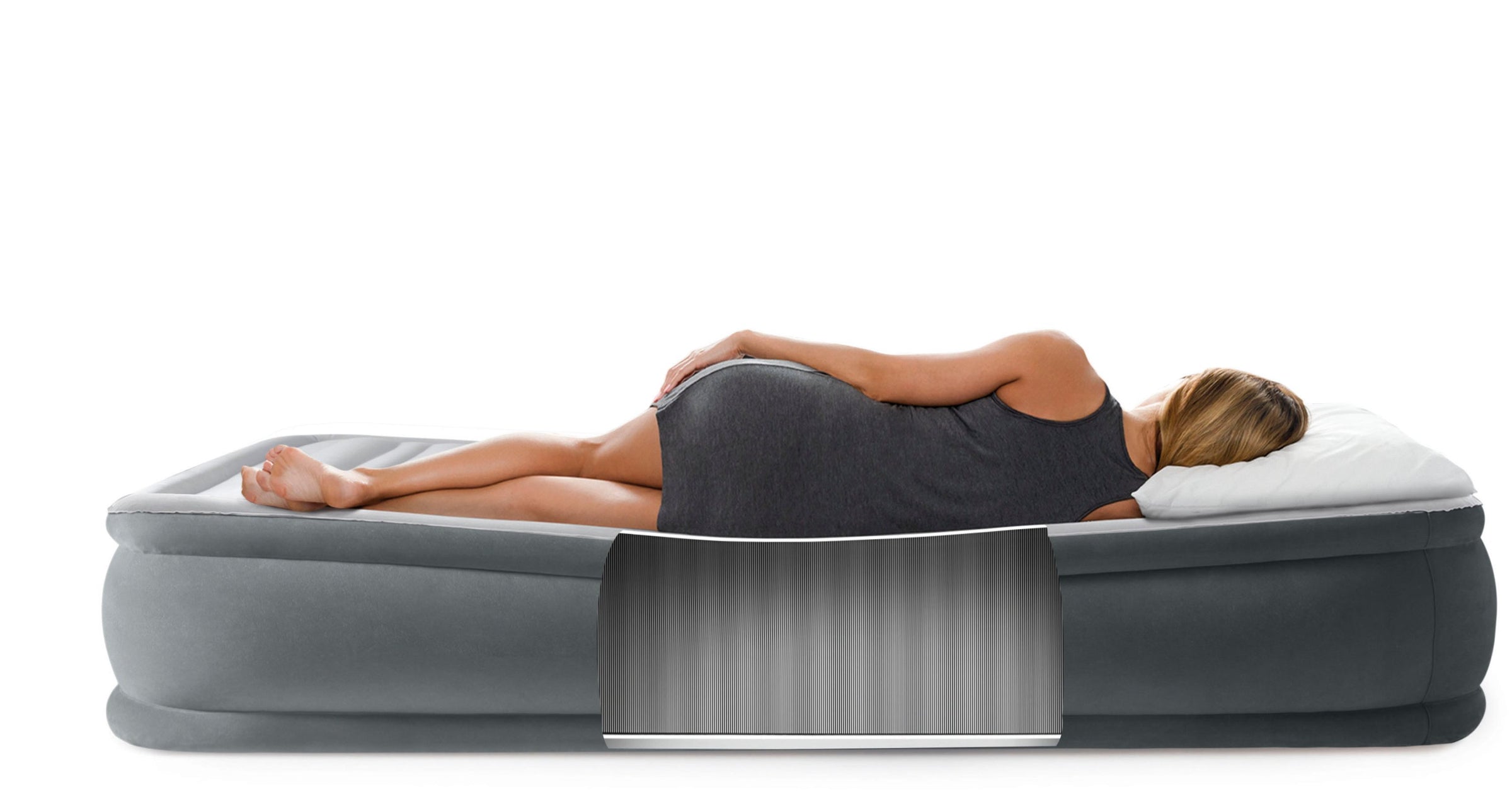 Intex Single (Twin) Deluxe Airbed 33cm 67766 V1032-IXSINGLE33-67766