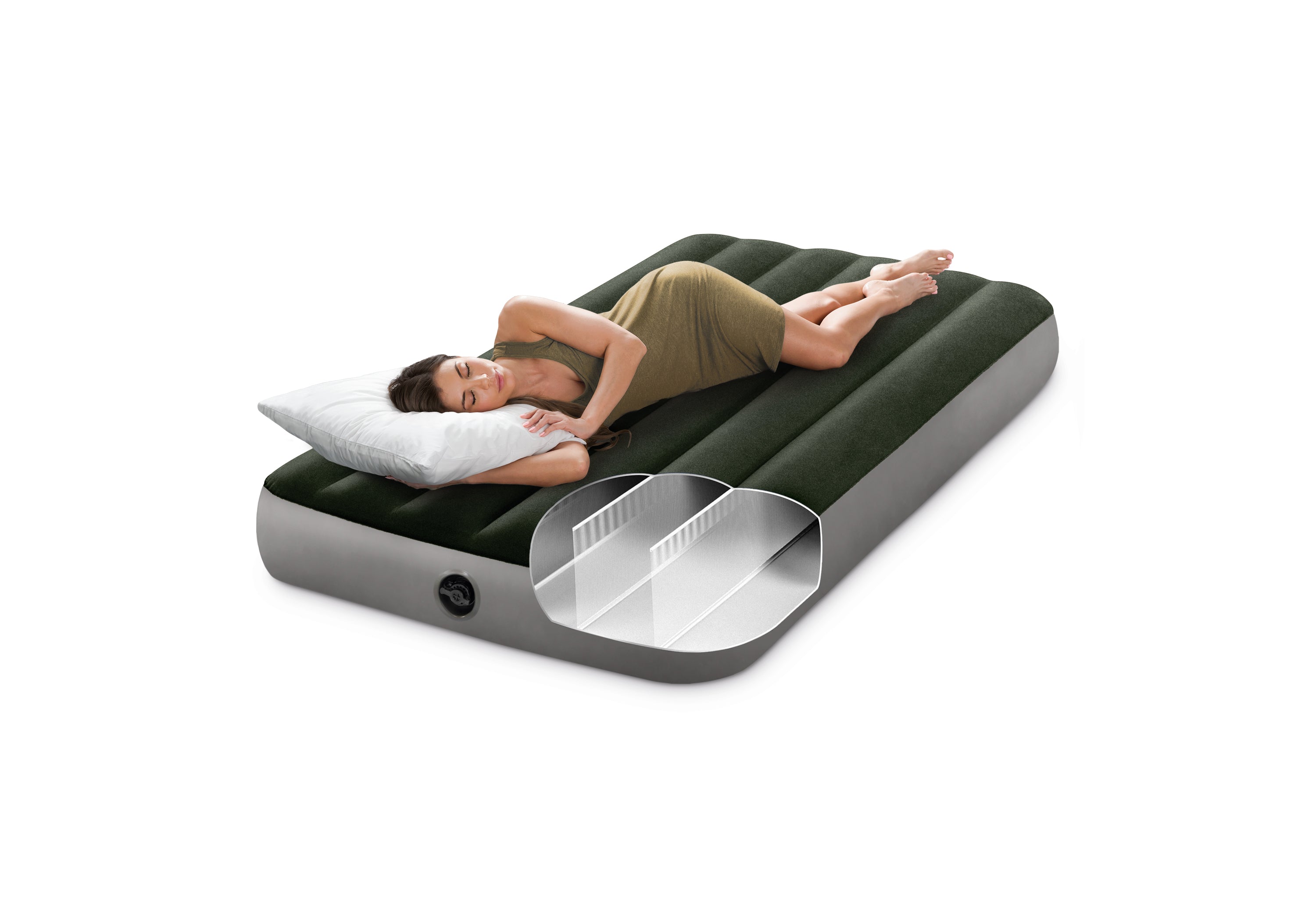 Intex Single (Twin) Classic Airbed With Built in Pump 64761 V1032-IXSINGLEDOWNYBIP25-64761