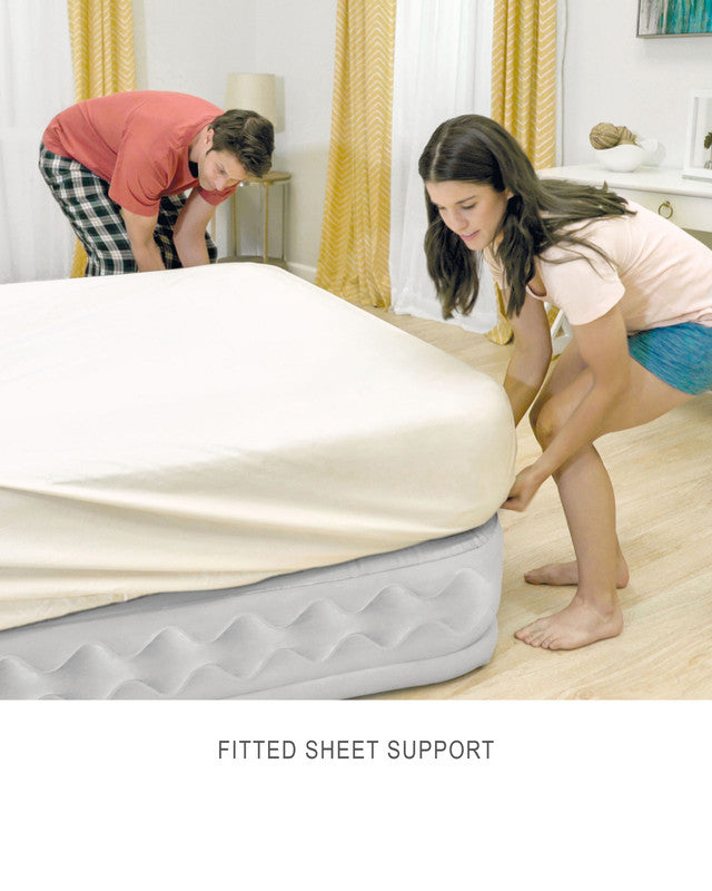 Intex Single Dura-Beam Deluxe Supreme Air-Flow Air Mattress 51cm 64488 V1032-IXSINGLEIRFLOW-64488