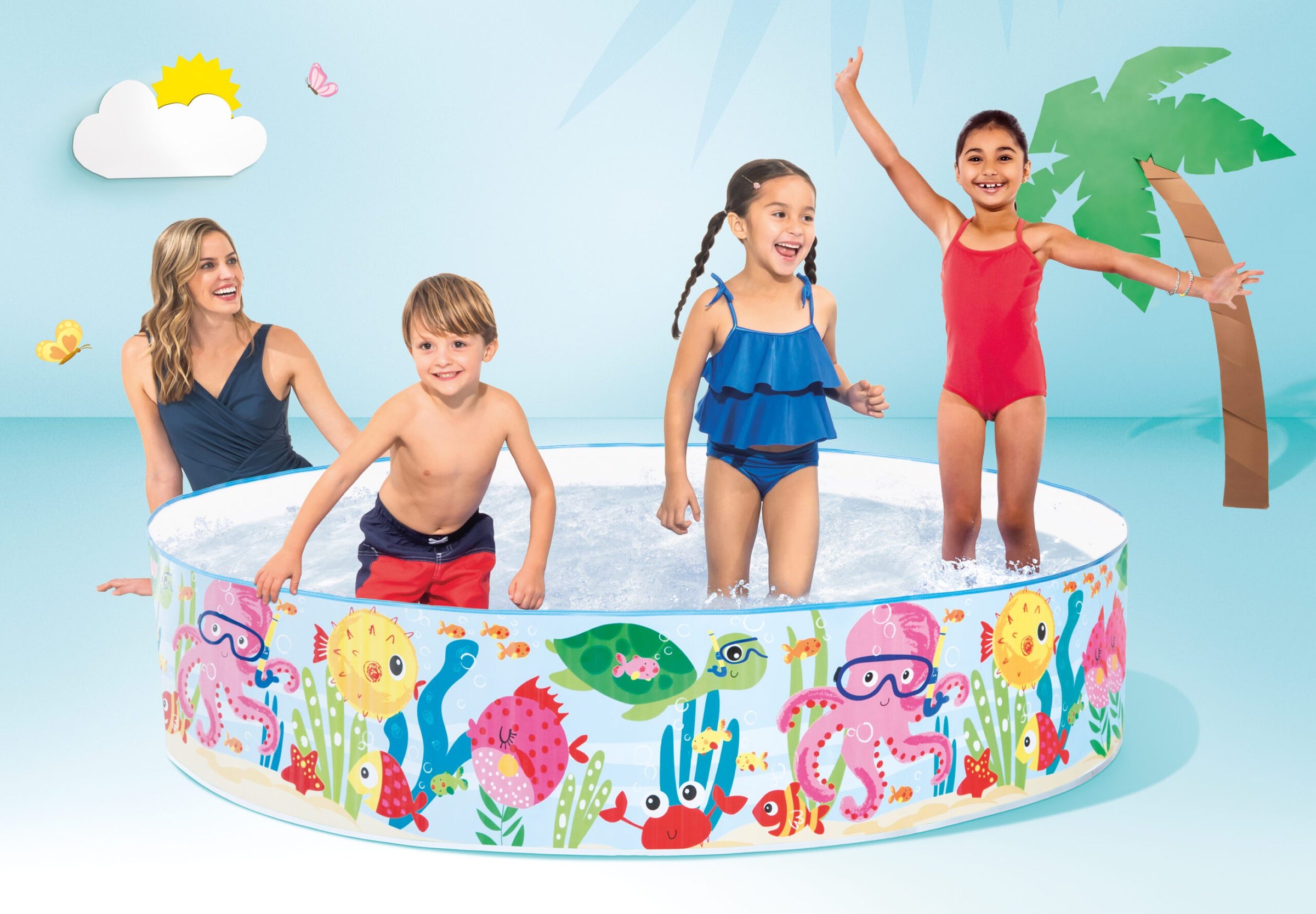 Intex Ocean Play Set Snap Set Pool 183cm x 38cm 56452 V1032-IXSNAPSETOCEAN_56452