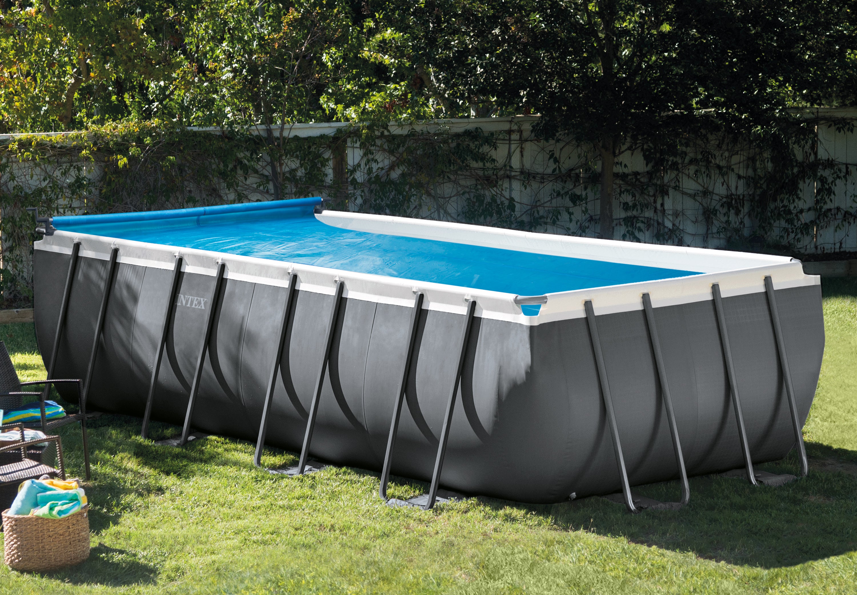 Intex Intex Solar Reel for 9ft-16ft Rectangle Frame Swimming Pool 28051 V1032-IXSOLARCOVERREEL_28051